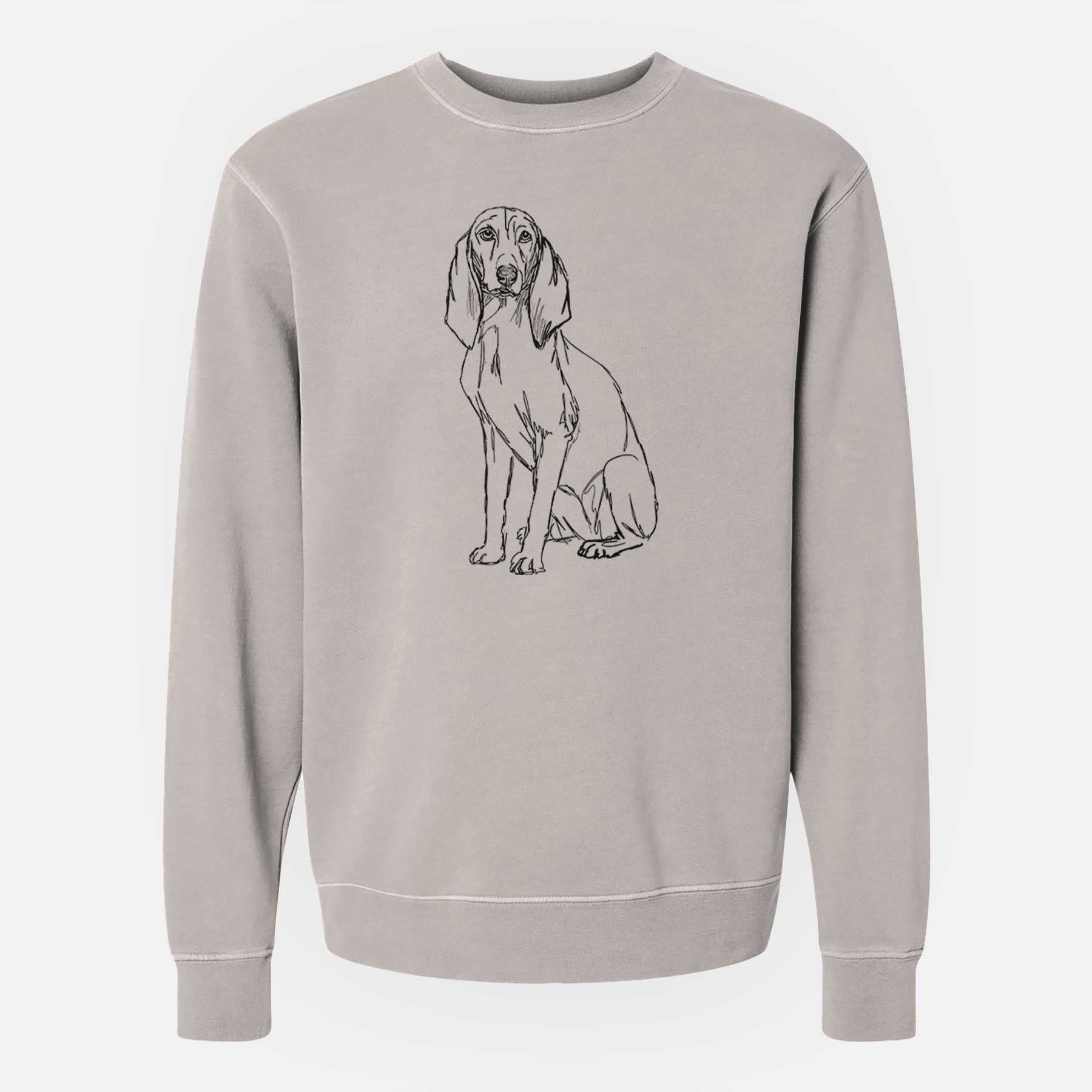 Doodled Eleanor the Italian Segugio - Unisex Pigment Dyed Crew Sweatshirt