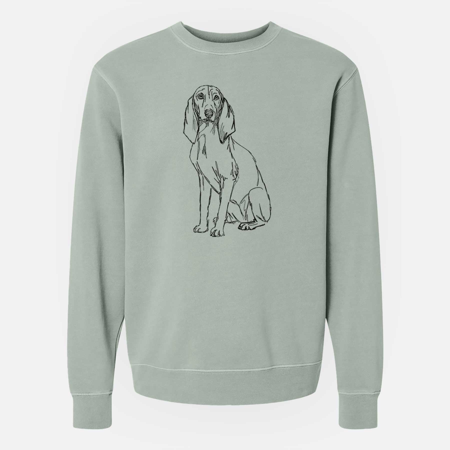 Doodled Eleanor the Italian Segugio - Unisex Pigment Dyed Crew Sweatshirt