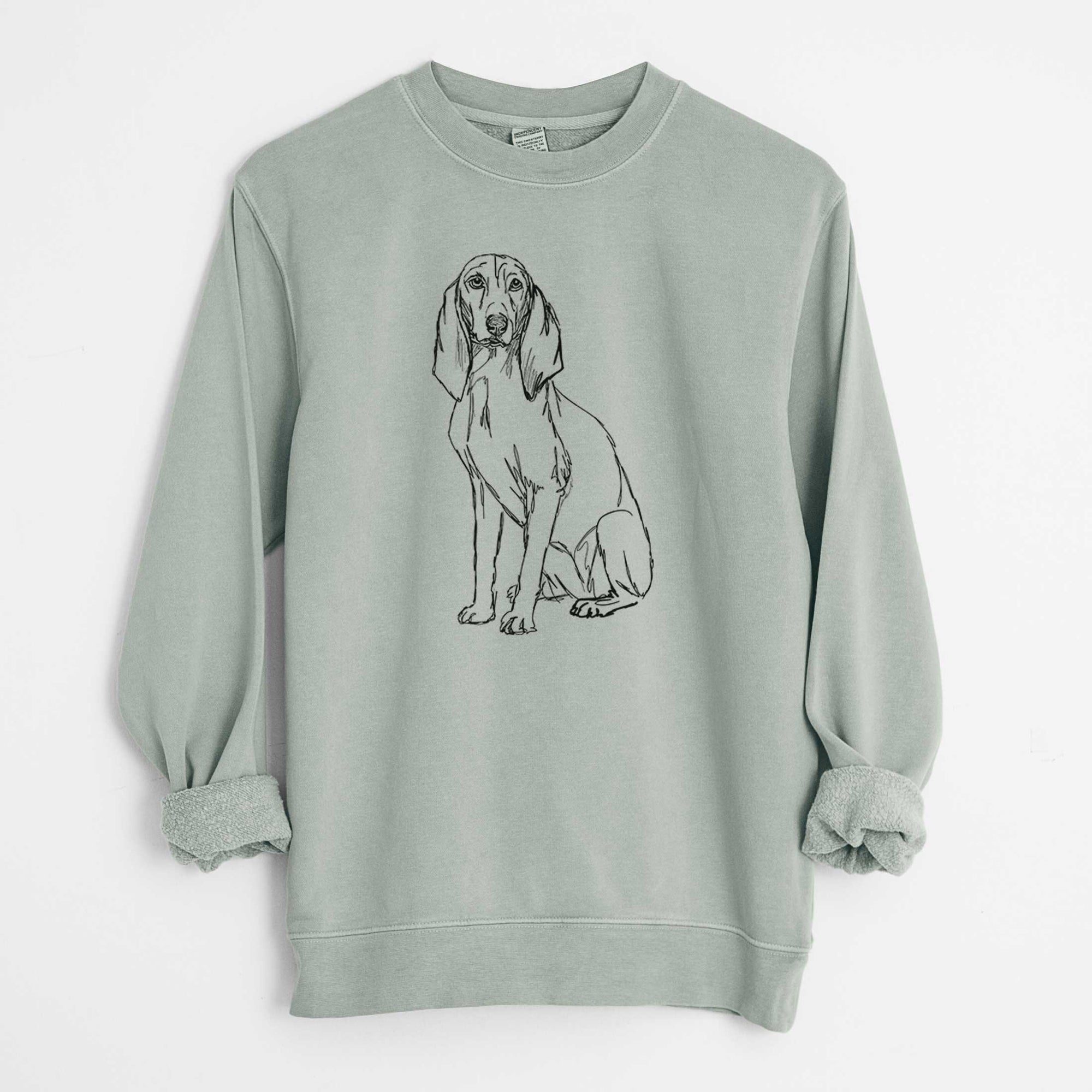 Doodled Eleanor the Italian Segugio - Unisex Pigment Dyed Crew Sweatshirt