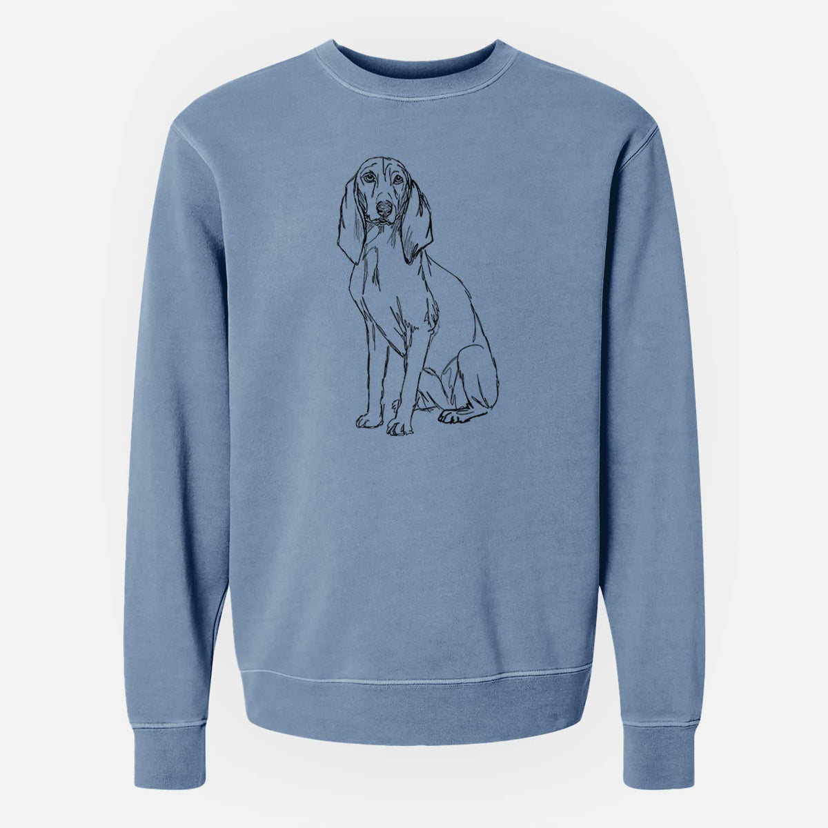 Doodled Eleanor the Italian Segugio - Unisex Pigment Dyed Crew Sweatshirt