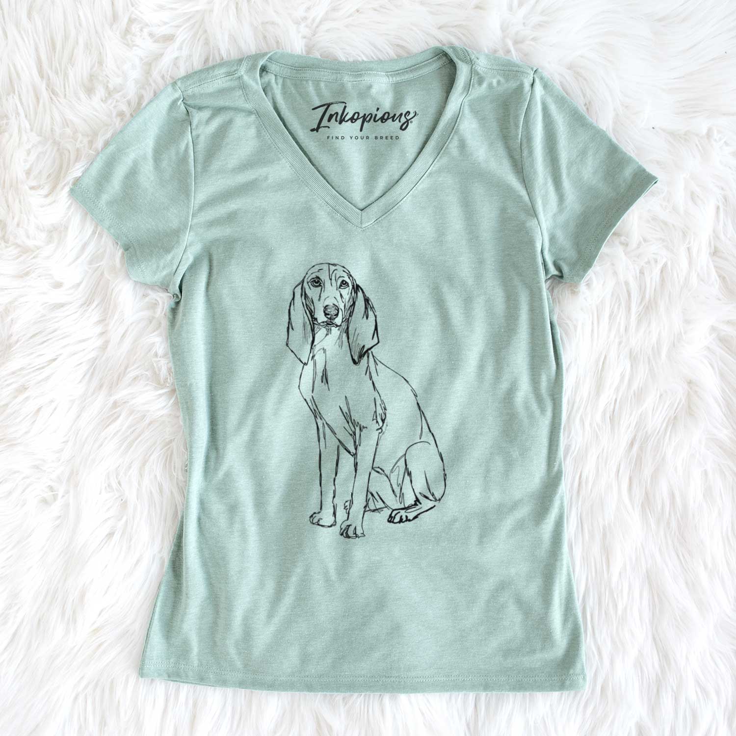 Doodled Eleanor the Italian Segugio - Women's V-neck Shirt