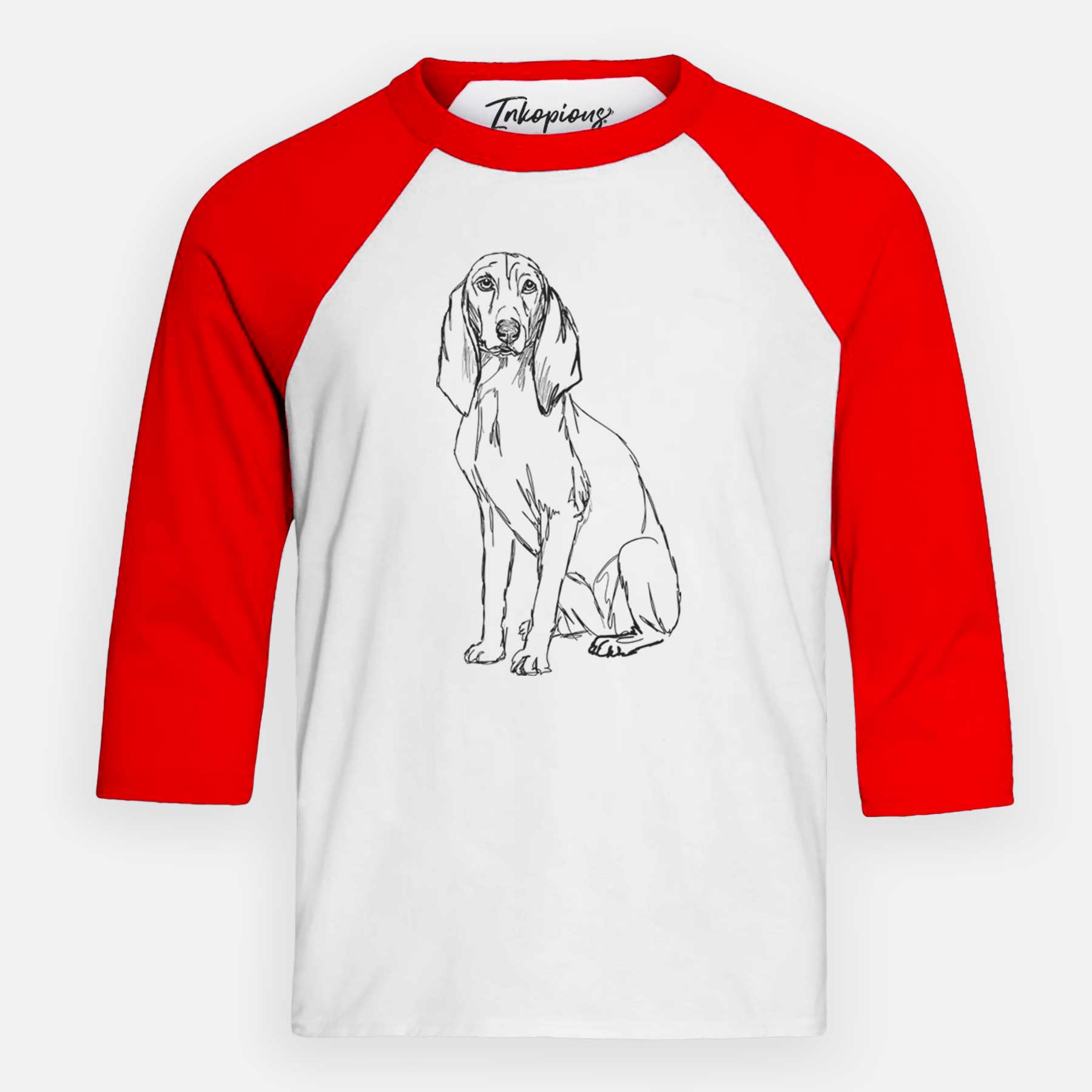 Doodled Eleanor the Italian Segugio - Youth 3/4 Long Sleeve