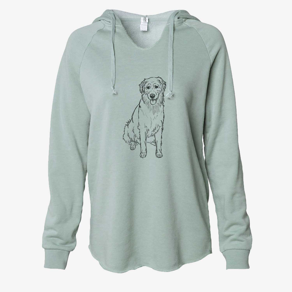 Doodled Ella the Golden Retriever - Cali Wave Hooded Sweatshirt