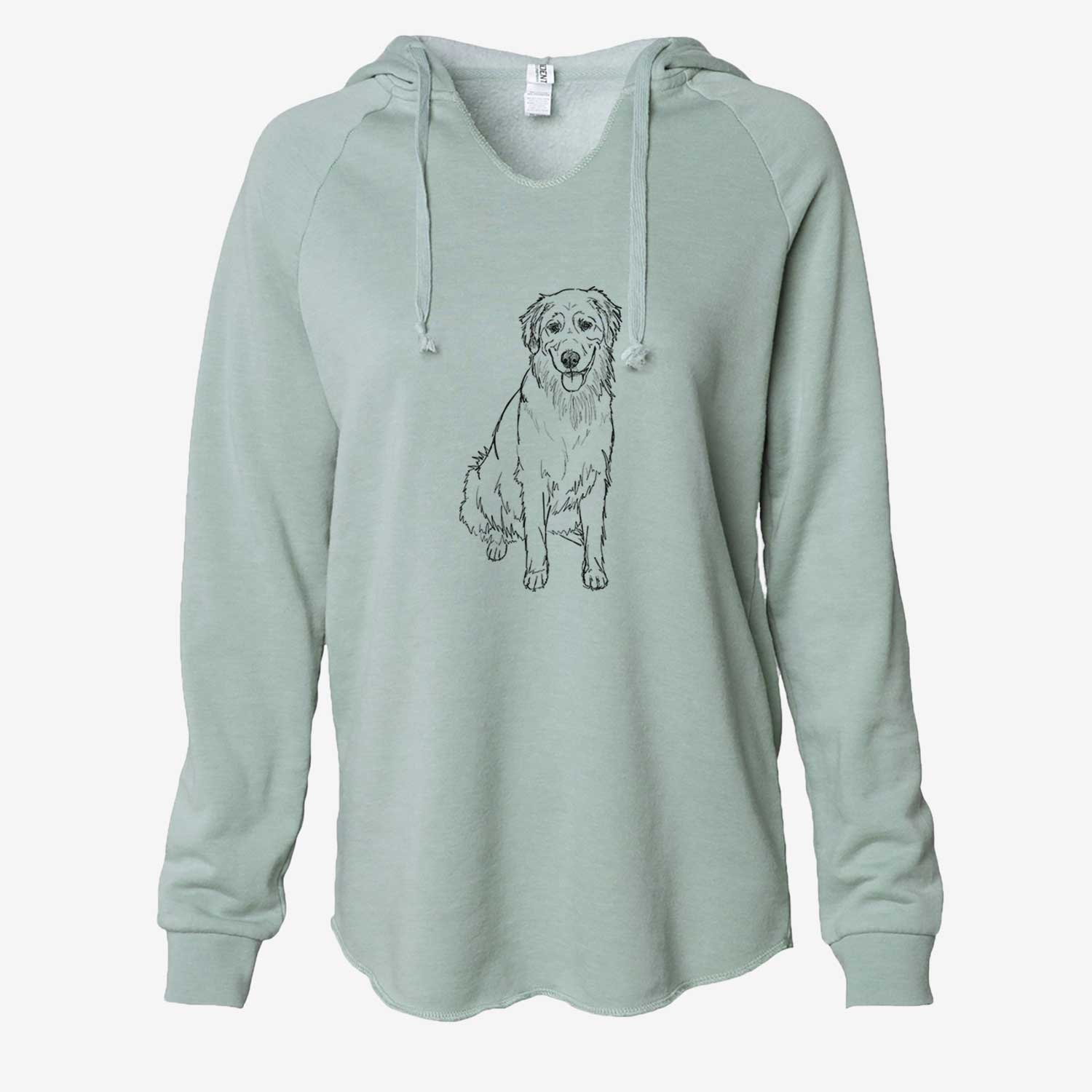 Doodled Ella the Golden Retriever - Cali Wave Hooded Sweatshirt