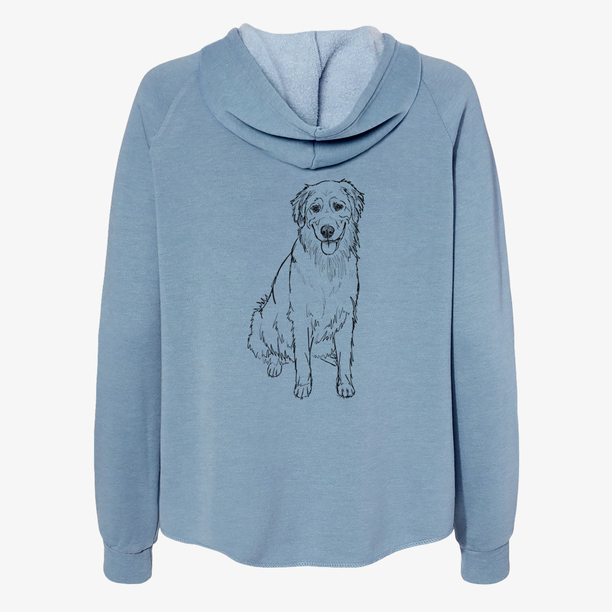 Doodled Ella the Golden Retriever - Women's Cali Wave Zip-Up Sweatshirt
