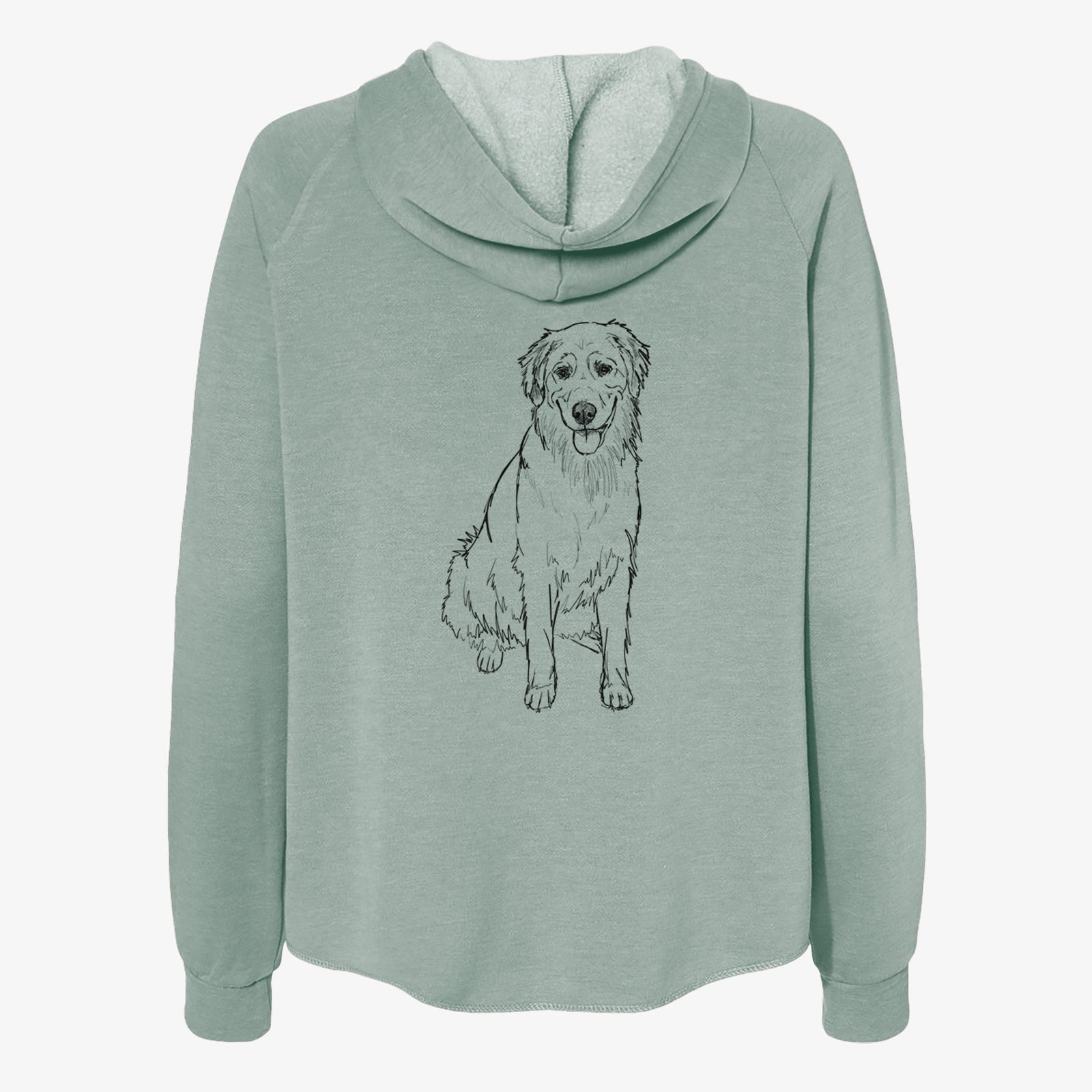 Doodled Ella the Golden Retriever - Women's Cali Wave Zip-Up Sweatshirt