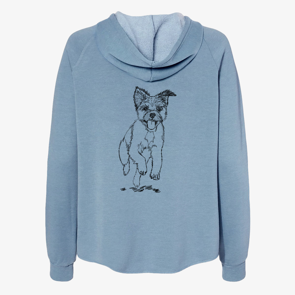 Doodled Elvin the Border Terrier - Women's Cali Wave Zip-Up Sweatshirt