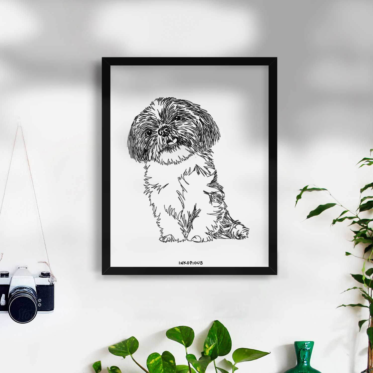 Doodled Ethel the Shih Tzu Art Print