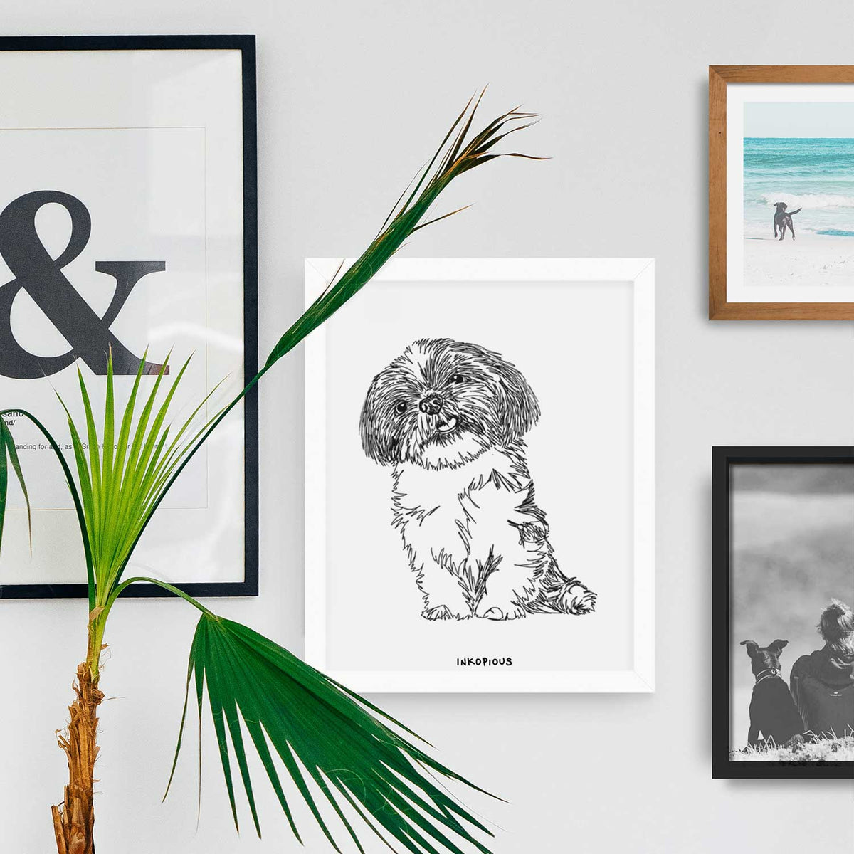 Doodled Ethel the Shih Tzu Art Print