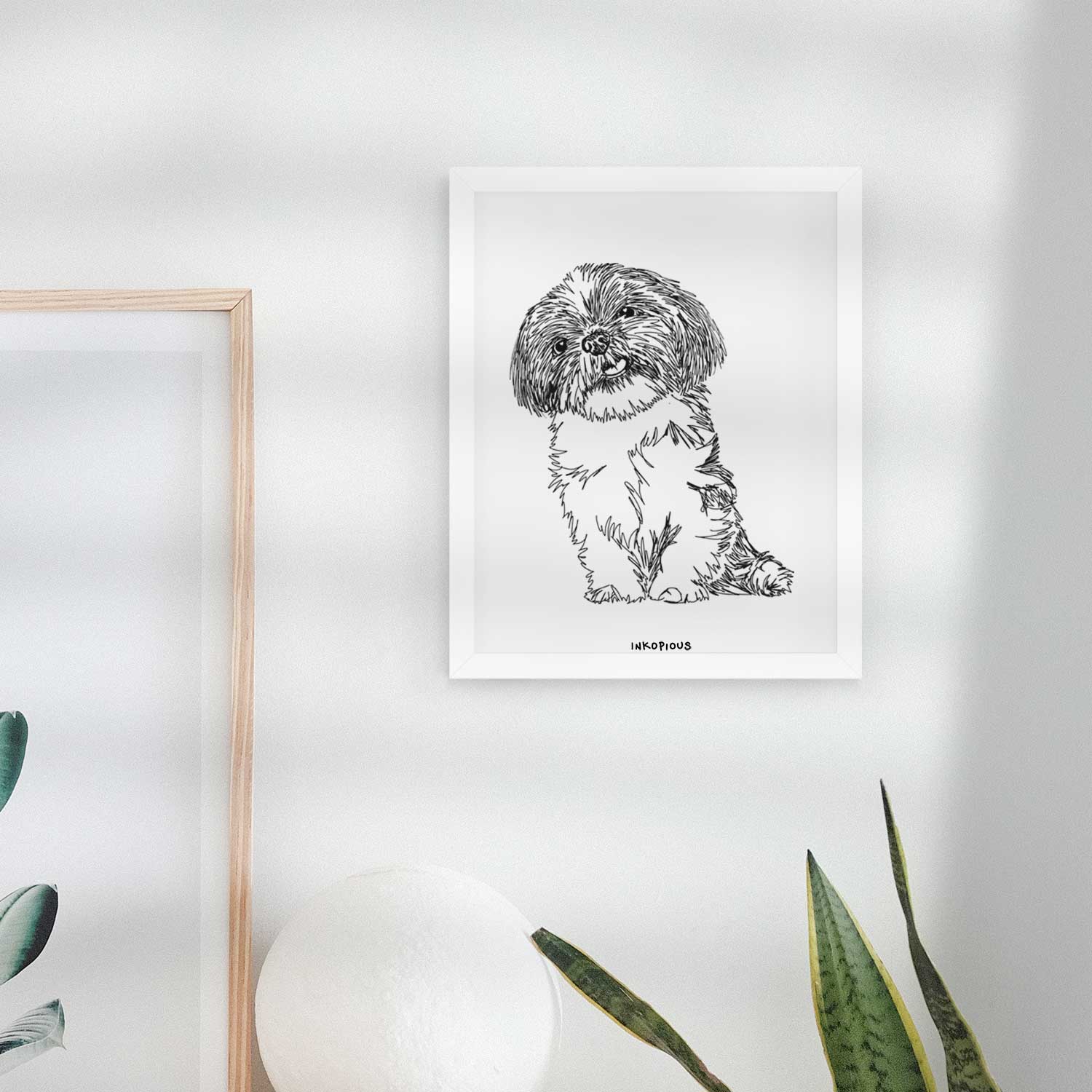 Doodled Ethel the Shih Tzu Art Print