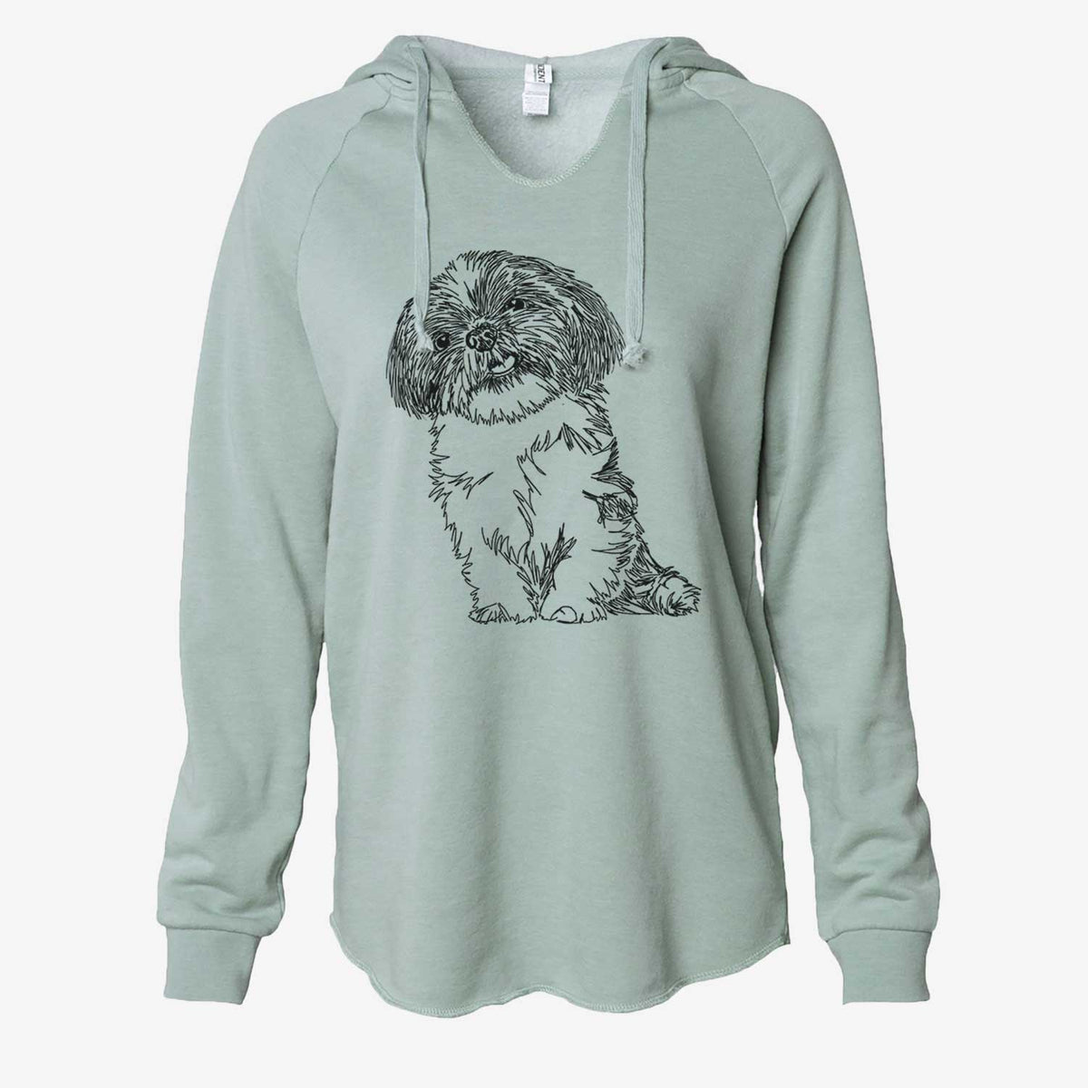 Doodled Ethel the Shih Tzu - Cali Wave Hooded Sweatshirt