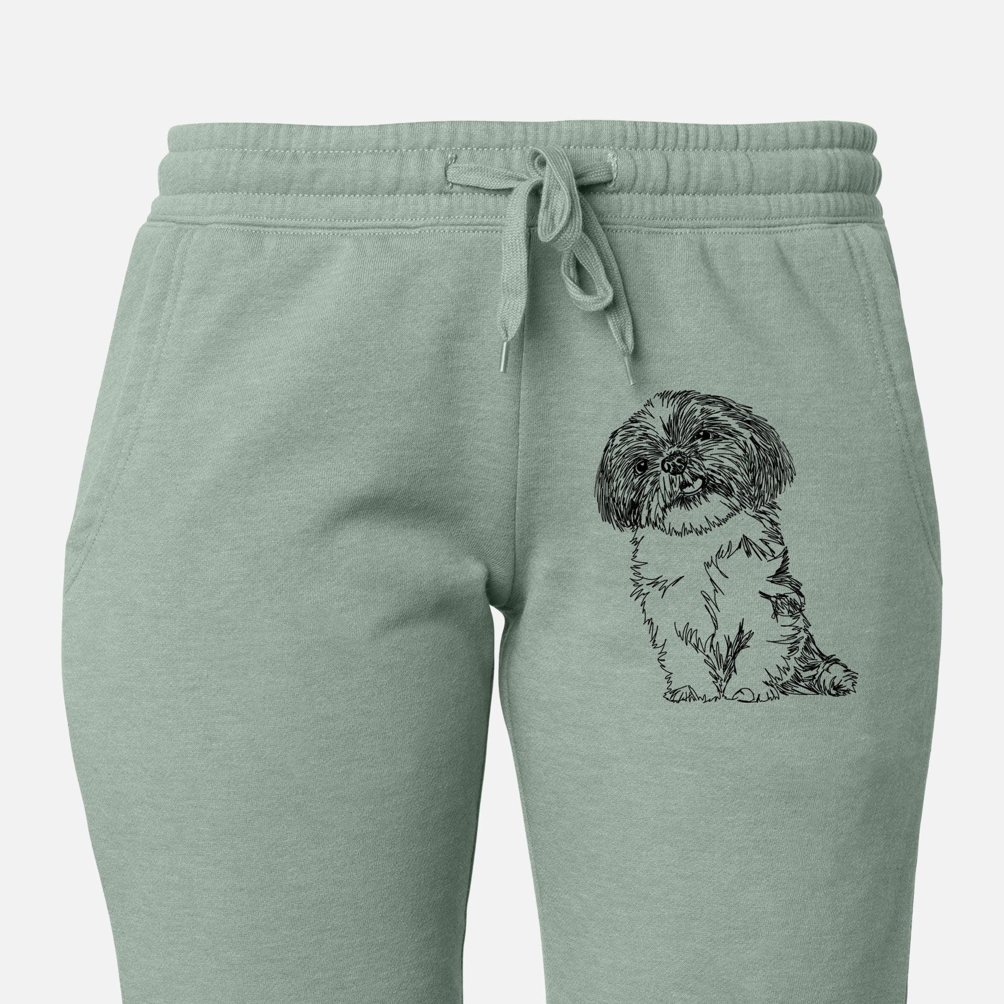 Doodled Ethel the Shih Tzu - Women's Cali Wave Joggers