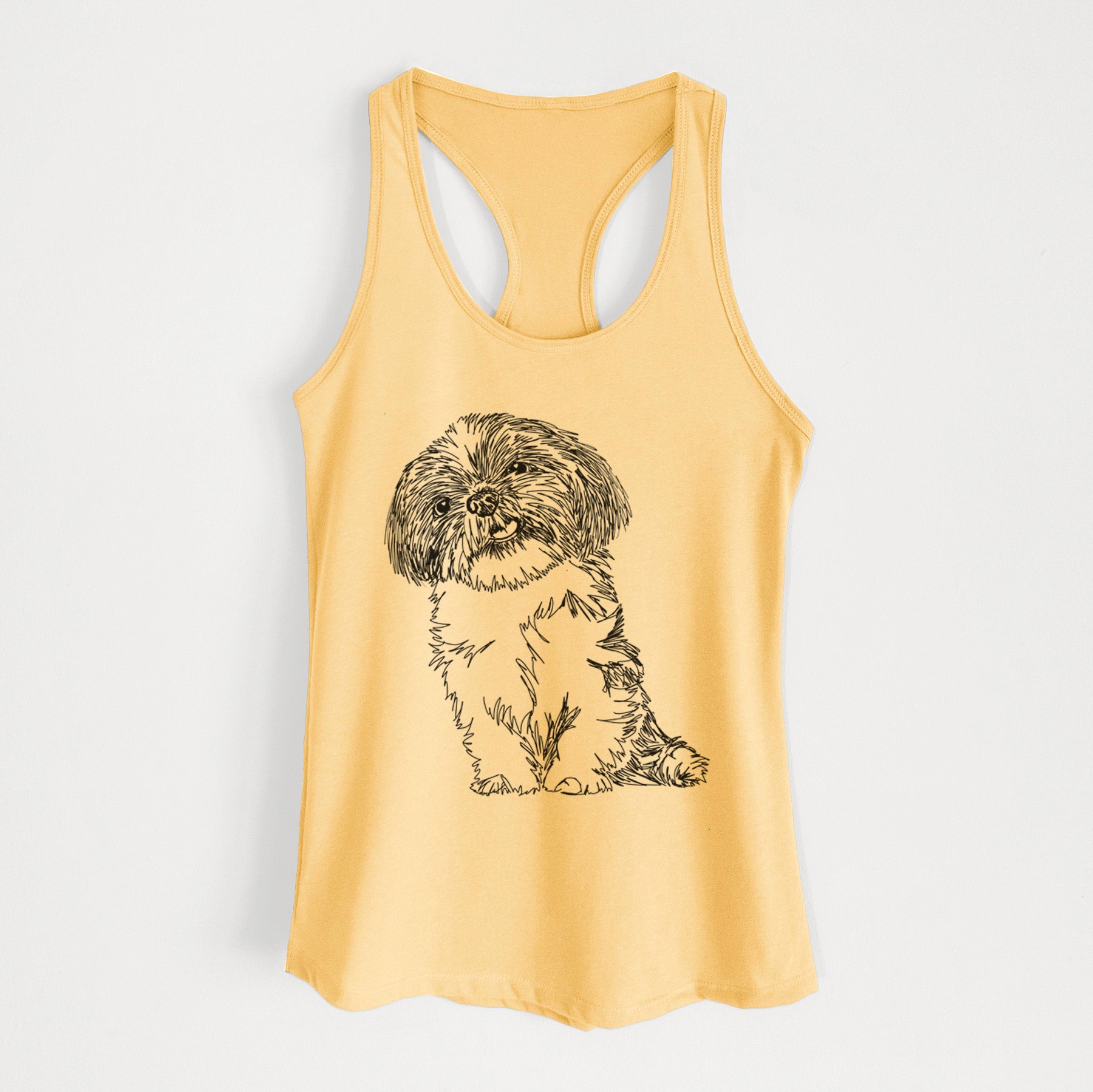 Doodled Ethel the Shih Tzu - Women's Racerback Tanktop