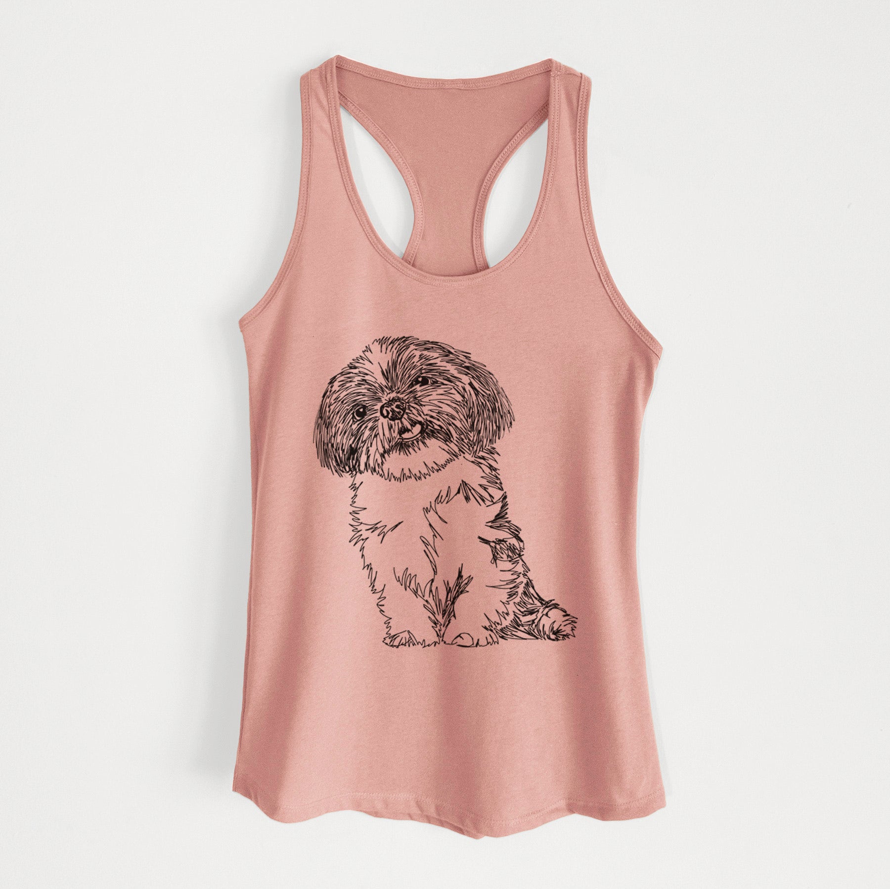 Doodled Ethel the Shih Tzu - Women's Racerback Tanktop