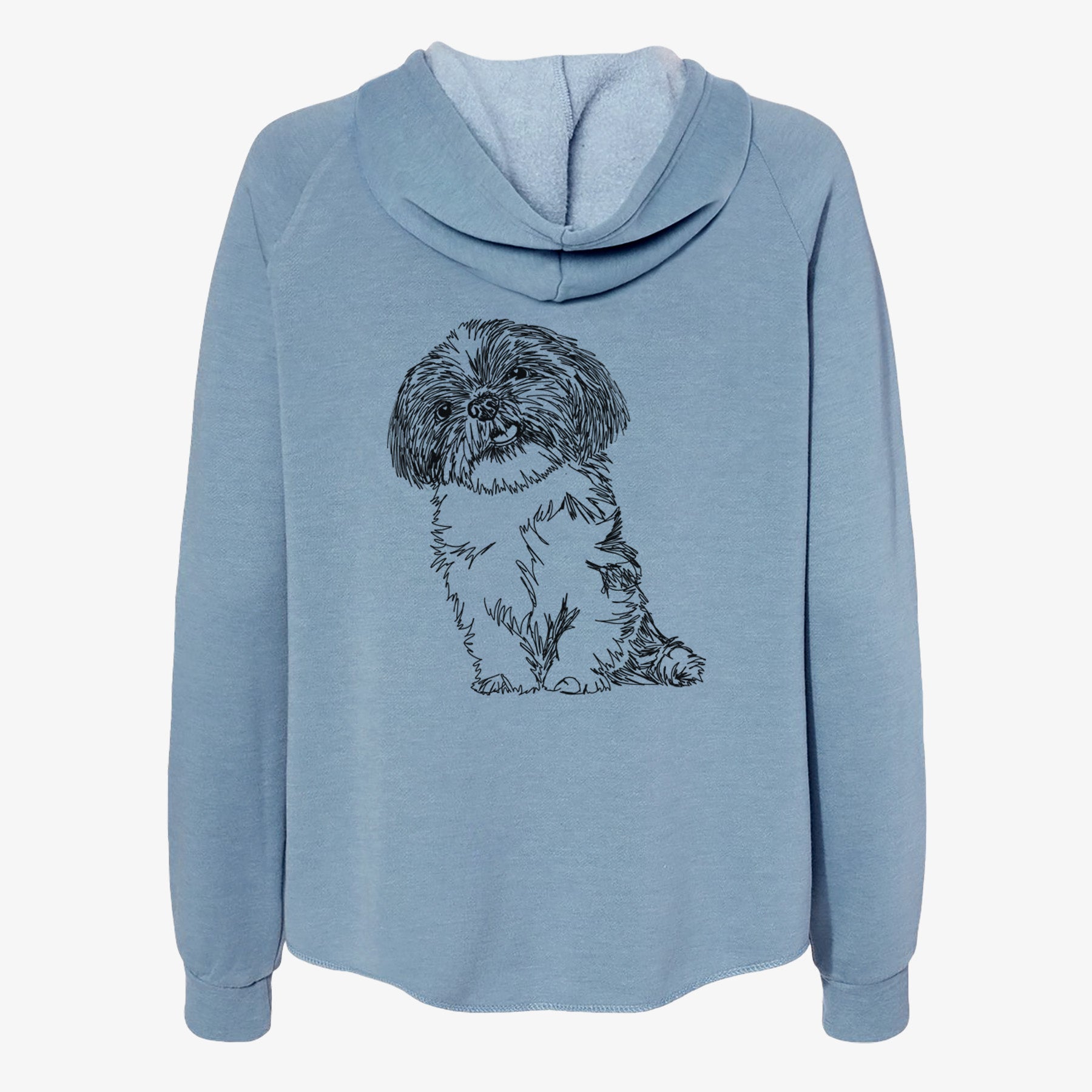 Doodled Ethel the Shih Tzu - Women's Cali Wave Zip-Up Sweatshirt