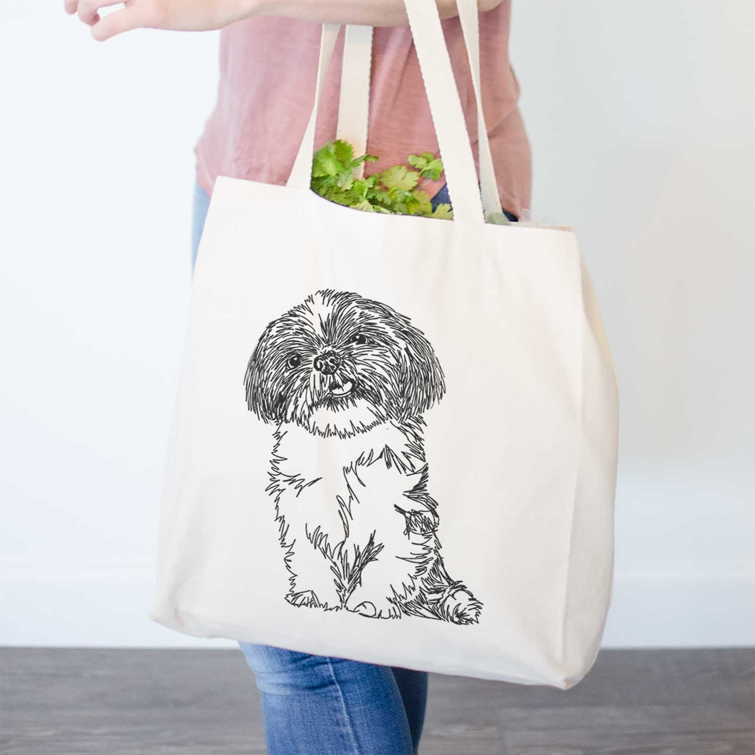 Doodled Ethel the Shih Tzu - Tote Bag