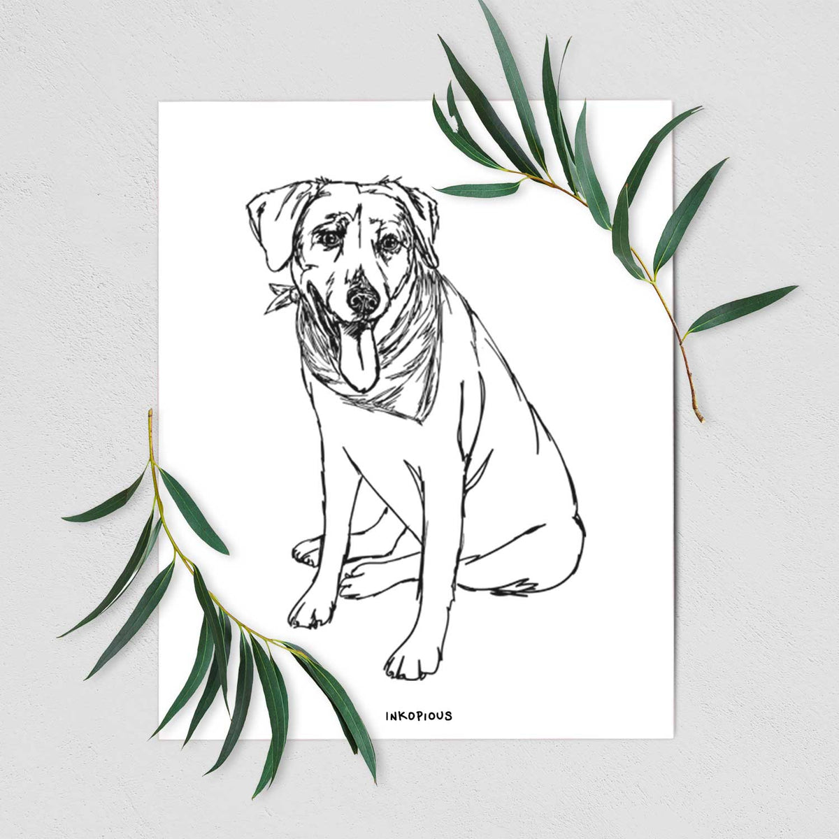 Doodled Faith the Labrador Retriever Art Print