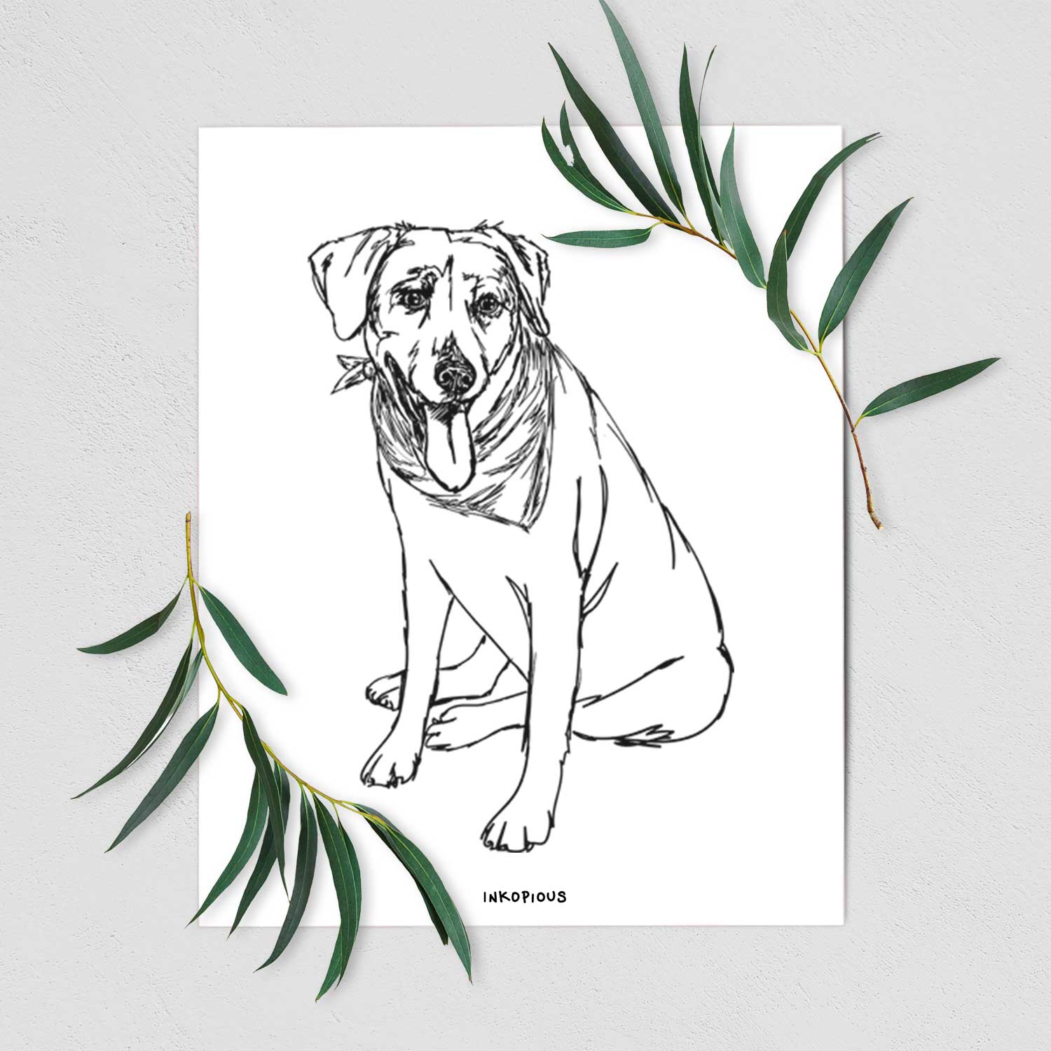 Doodled Faith the Labrador Retriever Art Print