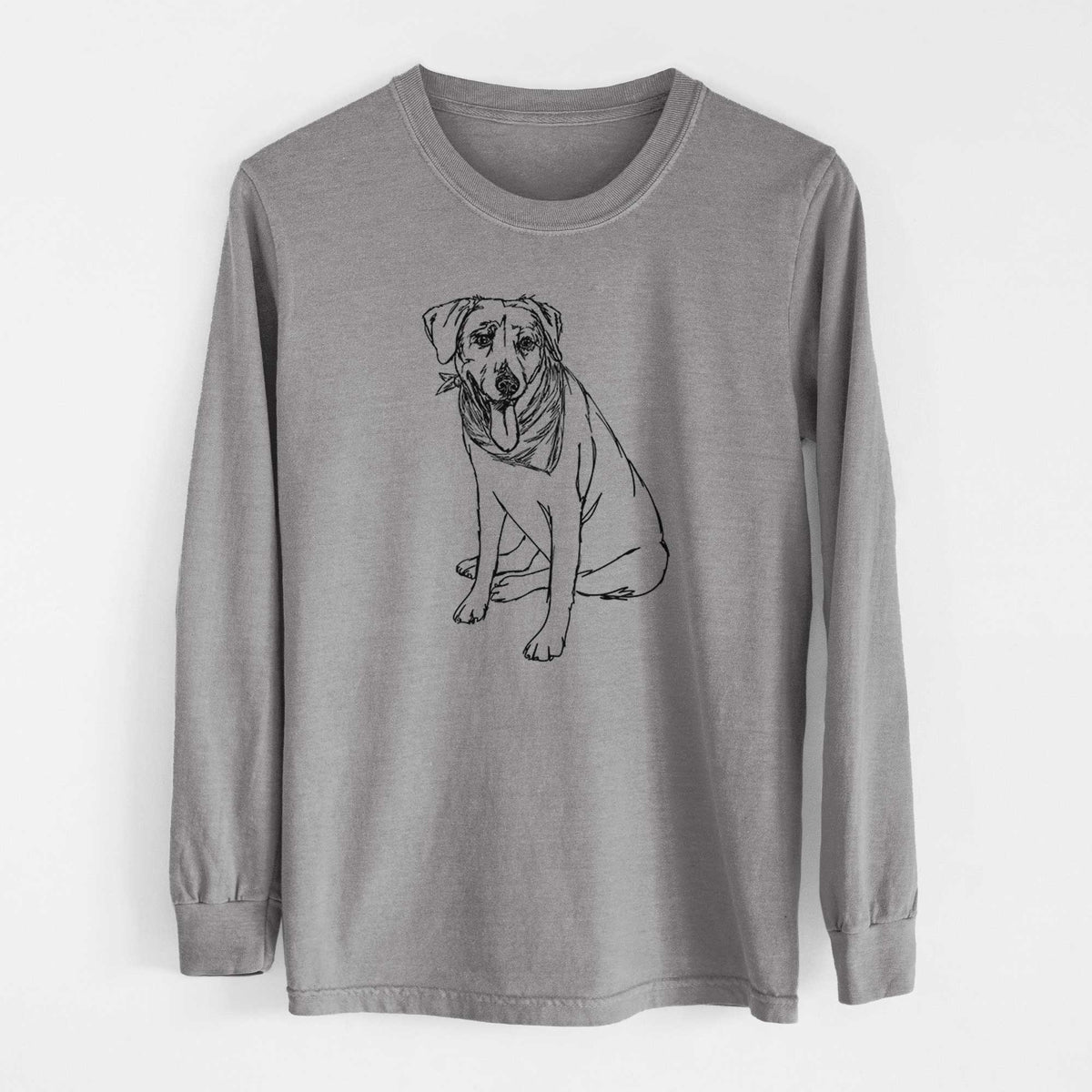 Doodled Faith the Labrador Retriever - Heavyweight 100% Cotton Long Sleeve