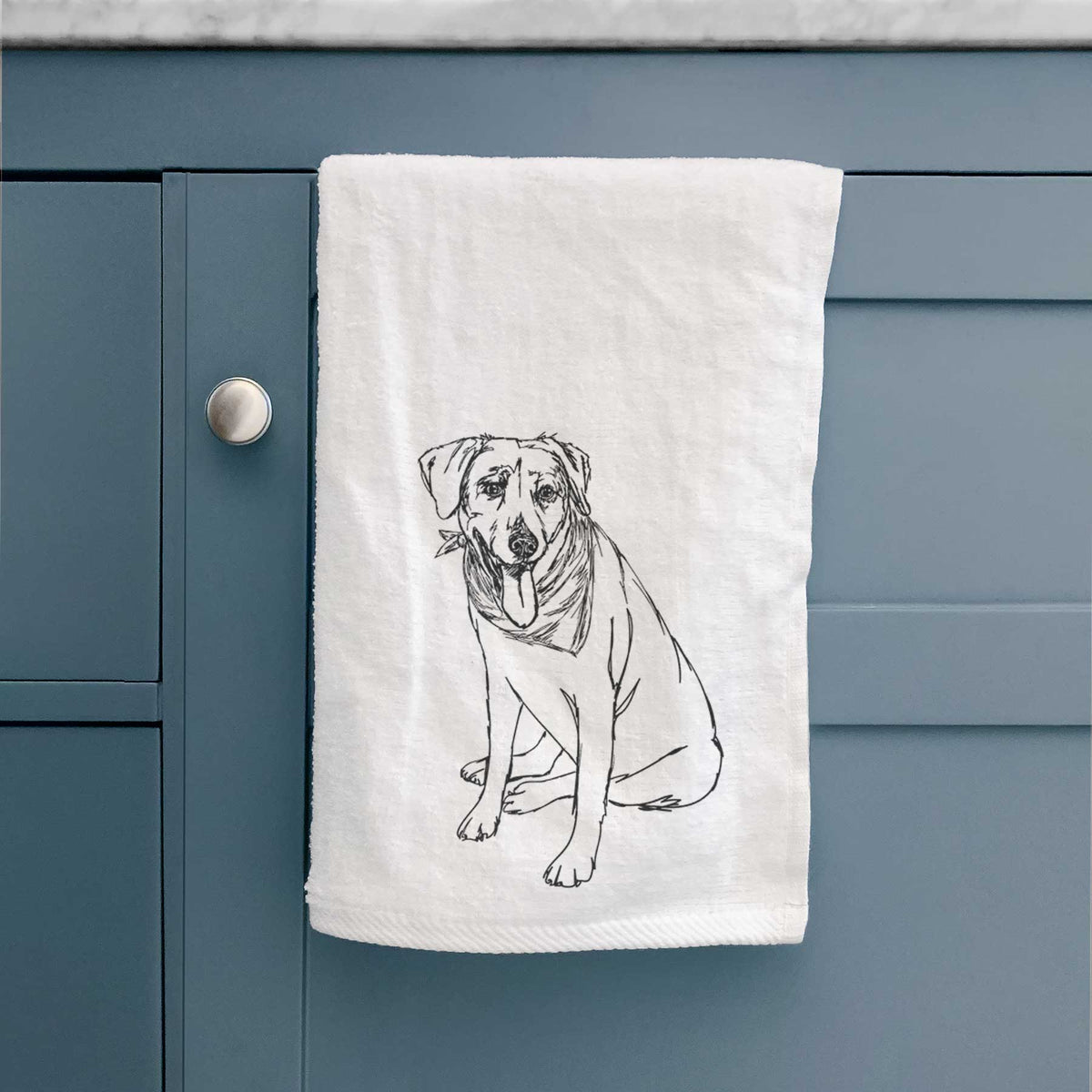 Doodled Faith the Labrador Retriever Decorative Hand Towel