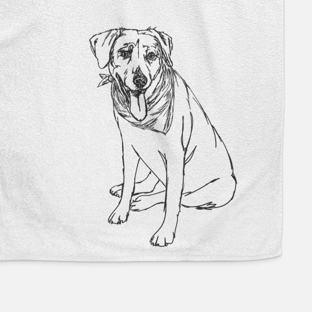 Doodled Faith the Labrador Retriever Decorative Hand Towel