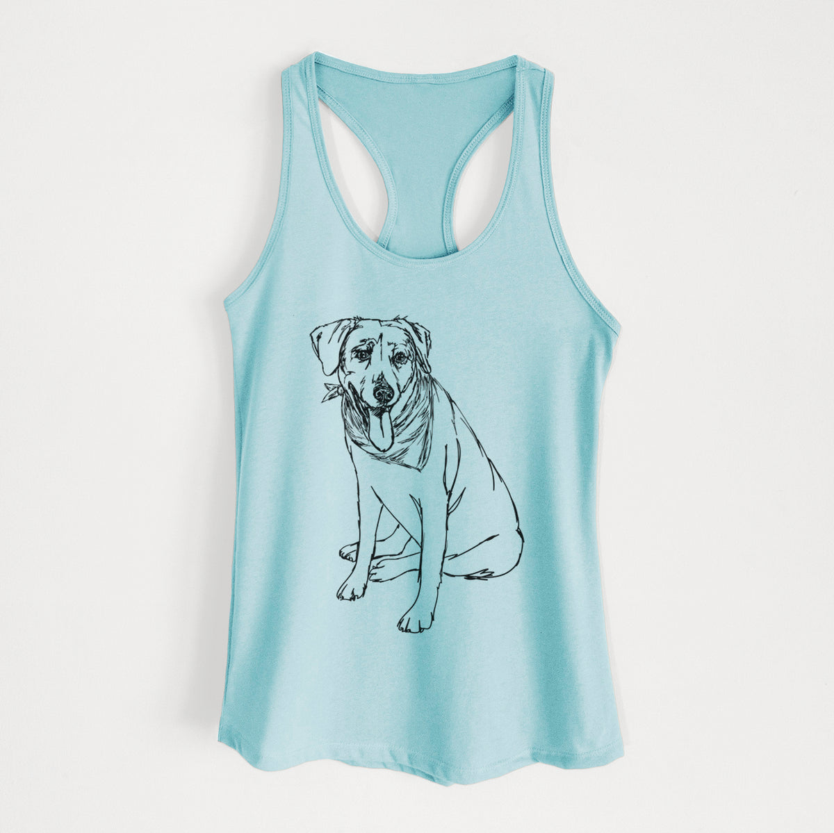 Doodled Faith the Labrador Retriever - Women&#39;s Racerback Tanktop