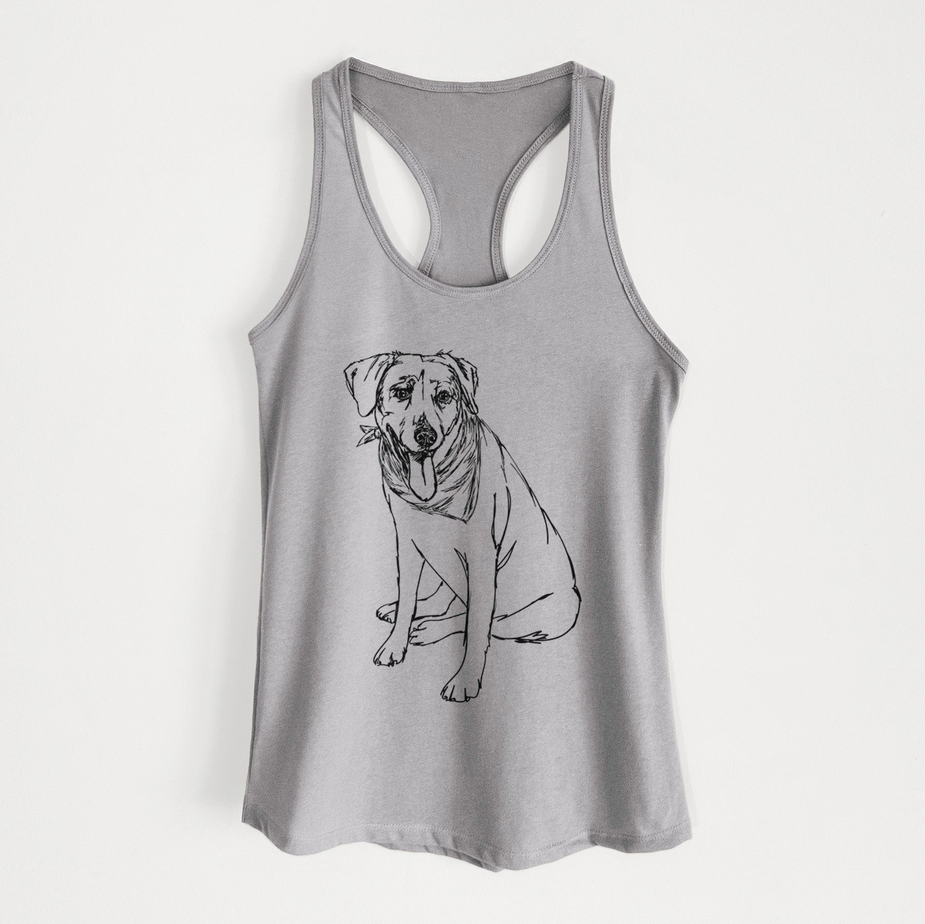 Doodled Faith the Labrador Retriever - Women's Racerback Tanktop