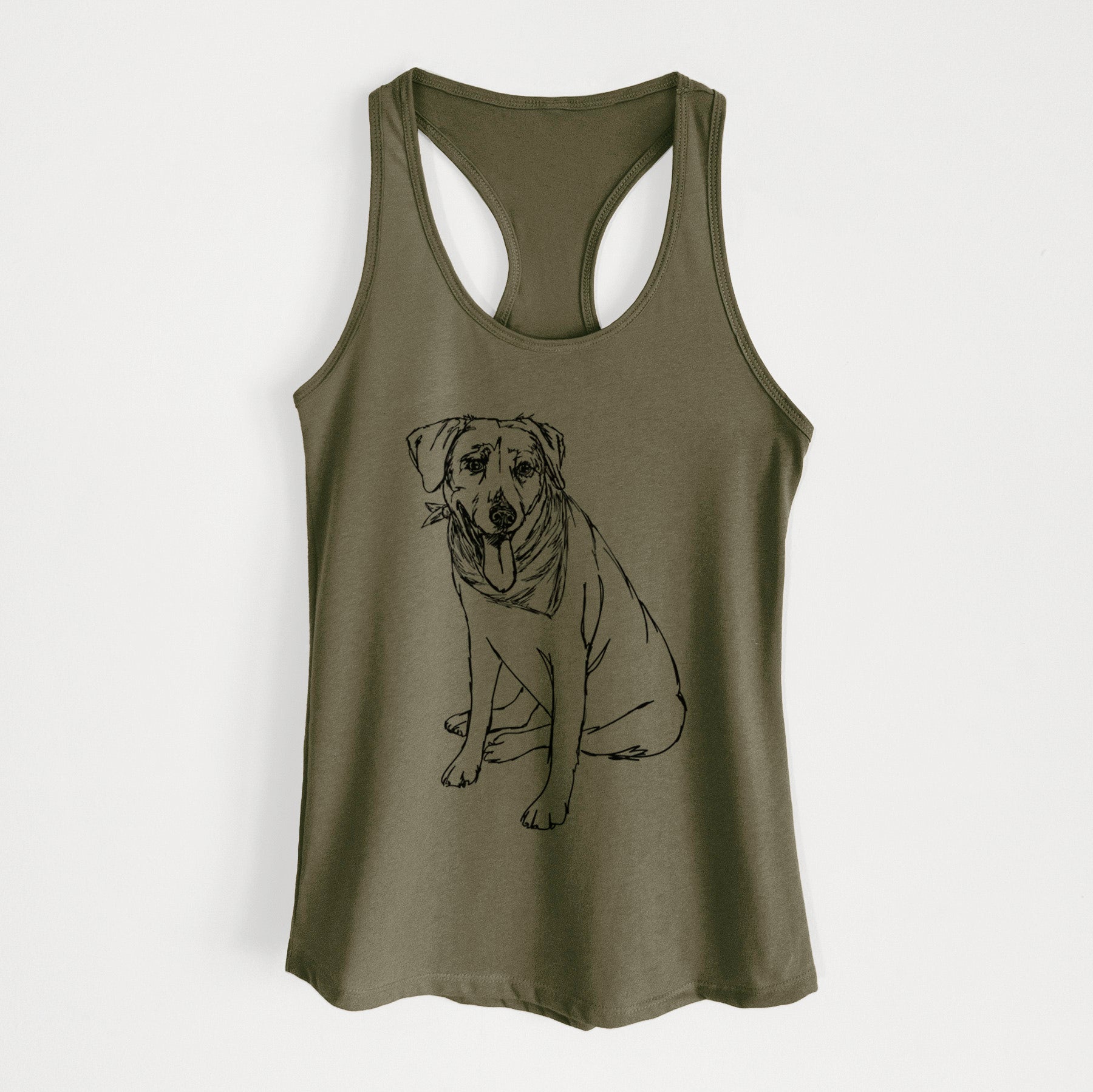 Doodled Faith the Labrador Retriever - Women's Racerback Tanktop