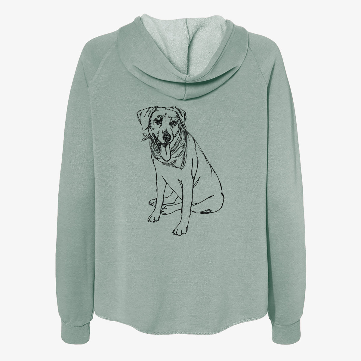 Doodled Faith the Labrador Retriever - Women's Cali Wave Zip-Up Sweatshirt