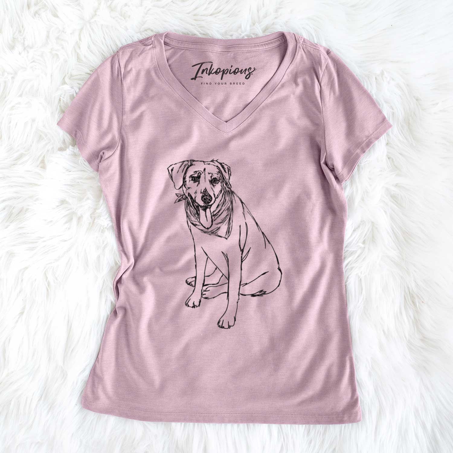 Doodled Faith the Labrador Retriever - Women's V-neck Shirt