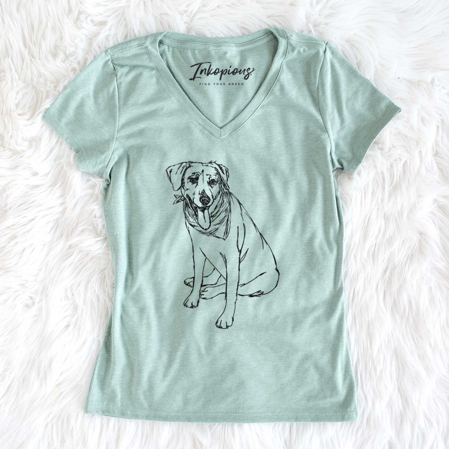 Doodled Faith the Labrador Retriever - Women's V-neck Shirt