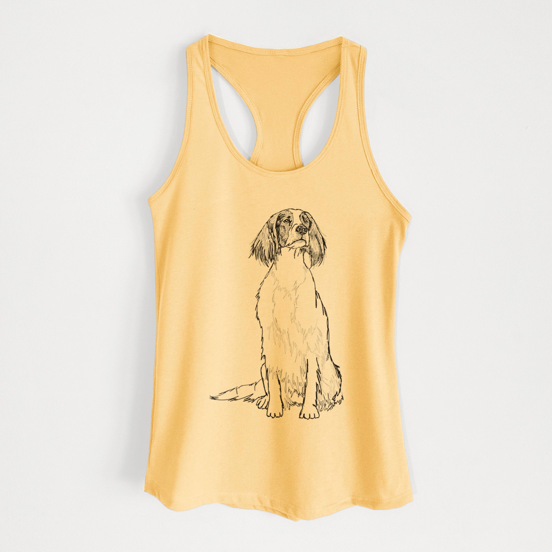 Doodled Fallon the Irish Red and White Setter - Women's Racerback Tanktop