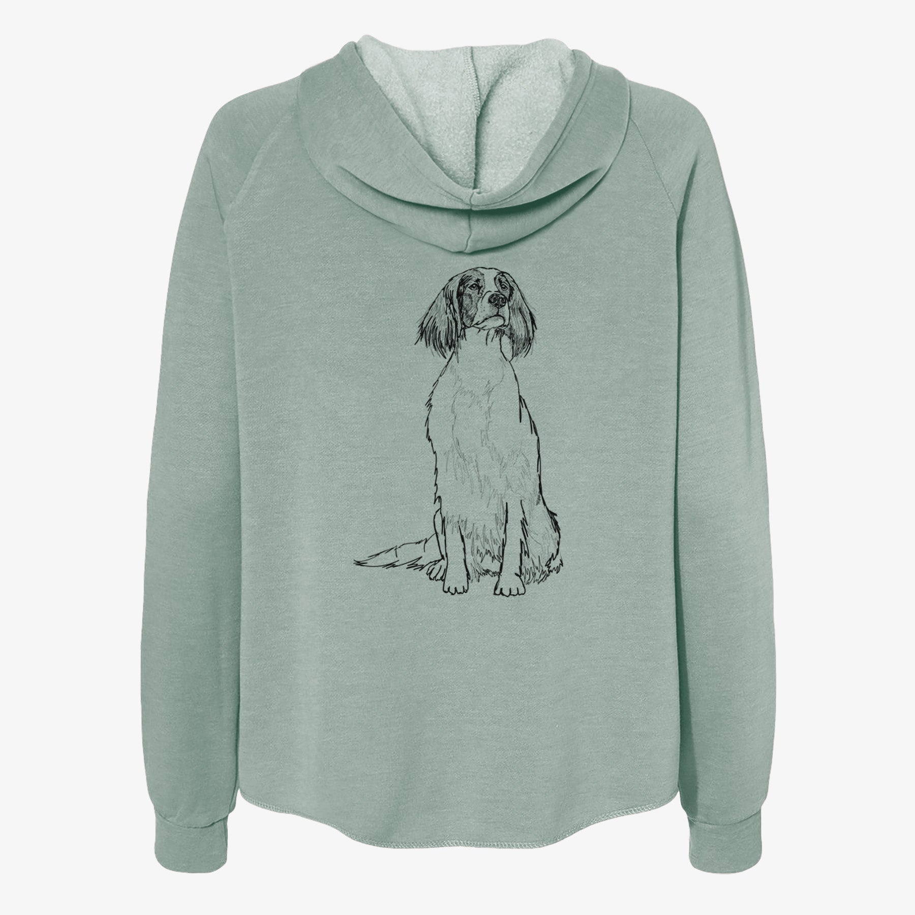 Doodled Fallon the Irish Red and White Setter - Women's Cali Wave Zip-Up Sweatshirt