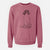 Doodled Fallon the Irish Red and White Setter - Unisex Pigment Dyed Crew Sweatshirt