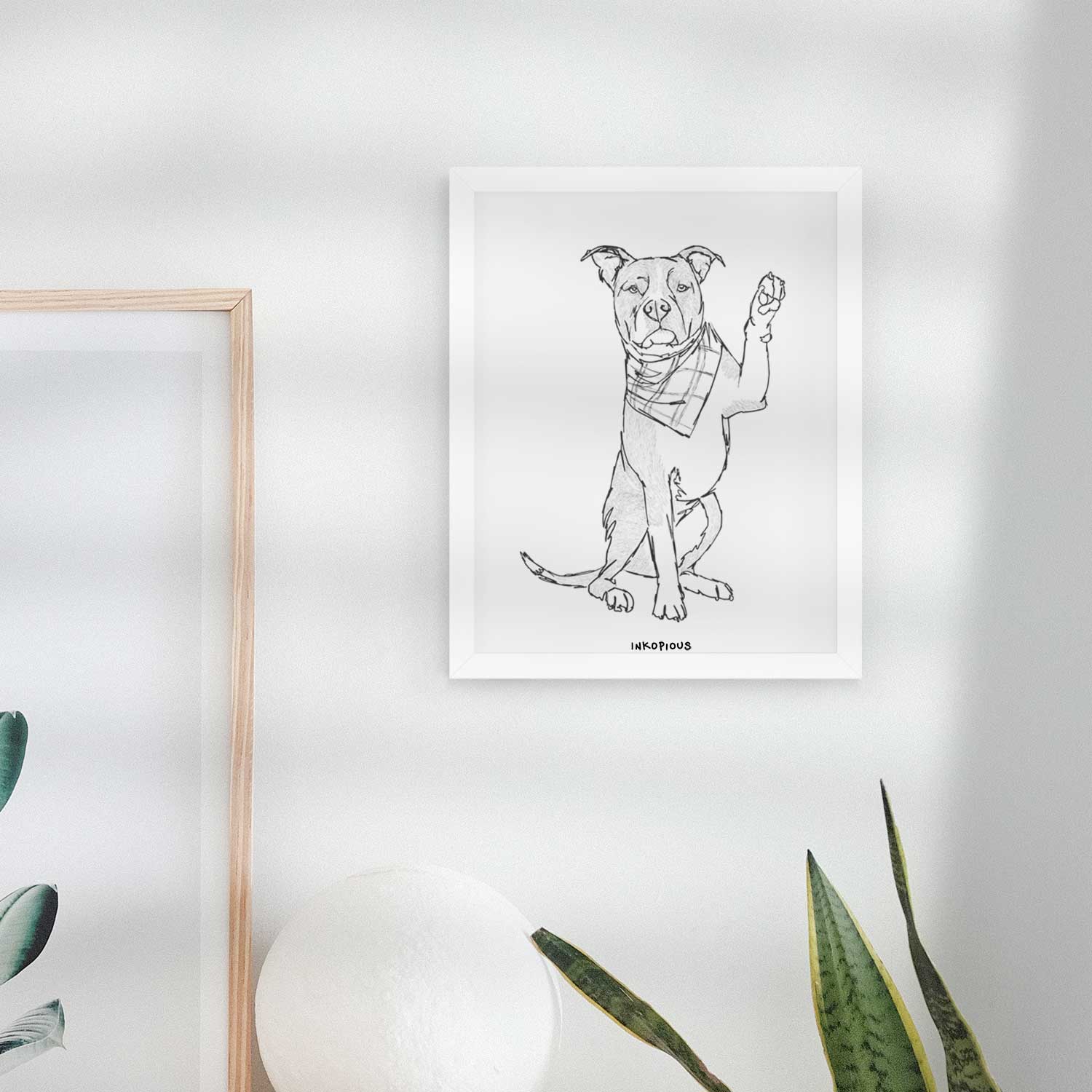 Doodled Fancy the American Staffordshire Terrier Art Print