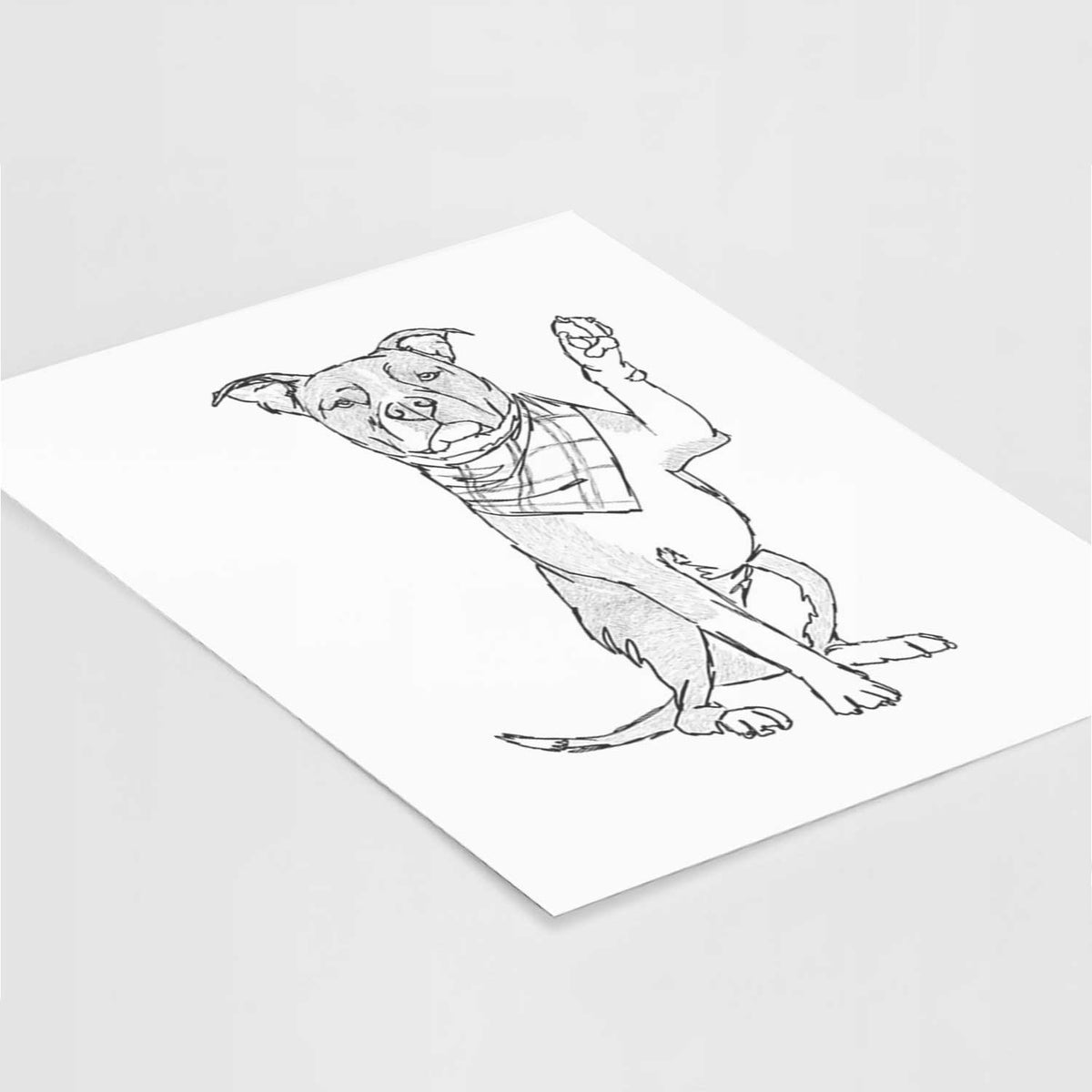 Doodled Fancy the American Staffordshire Terrier Art Print