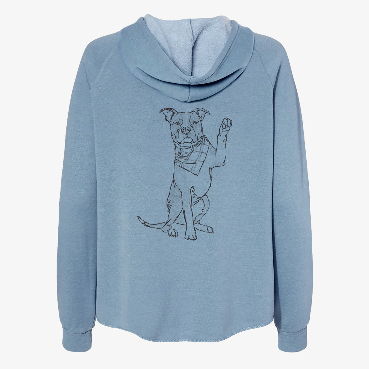 Doodled Fancy the American Staffordshire Terrier - Women's Cali Wave Zip-Up Sweatshirt