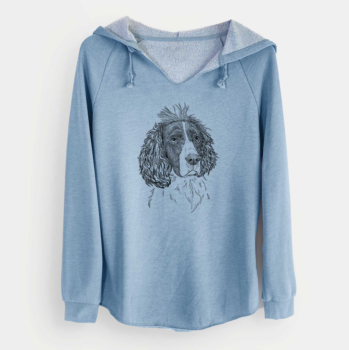 Doodled Fern the English Springer Spaniel - Cali Wave Hooded Sweatshirt