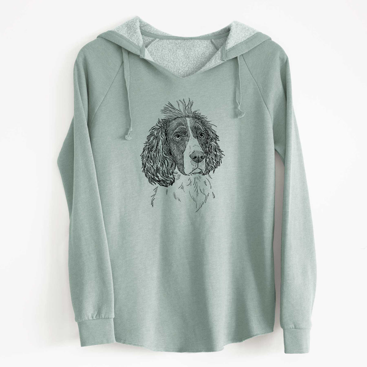 Doodled Fern the English Springer Spaniel - Cali Wave Hooded Sweatshirt