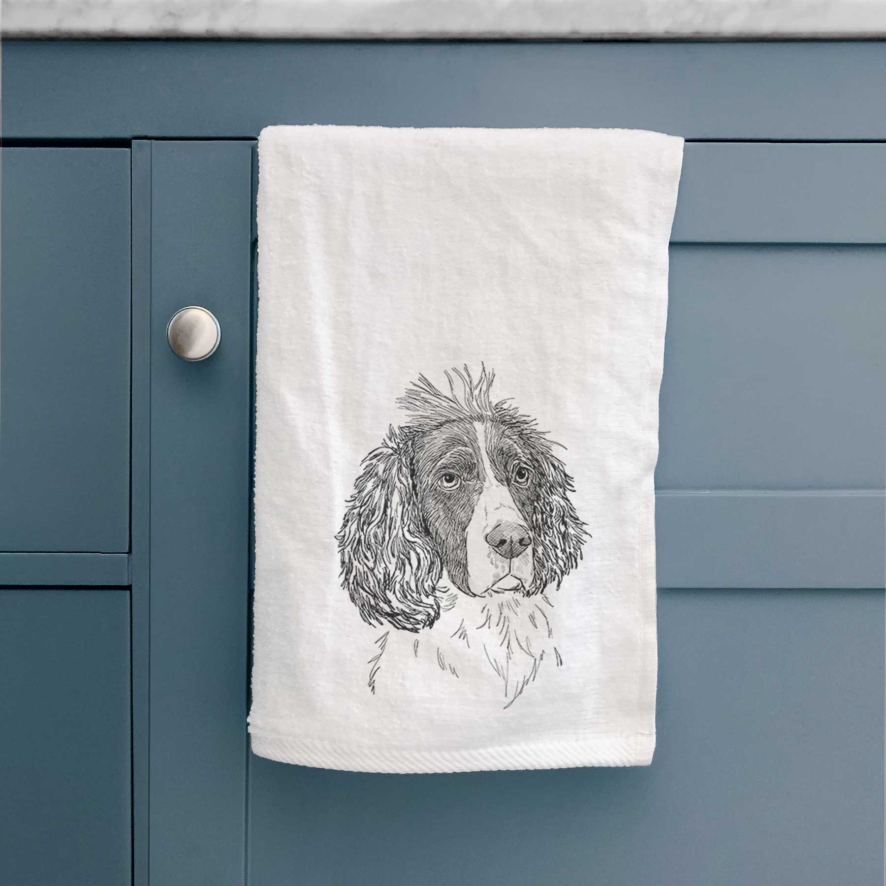 Doodled Fern the English Springer Spaniel Decorative Hand Towel