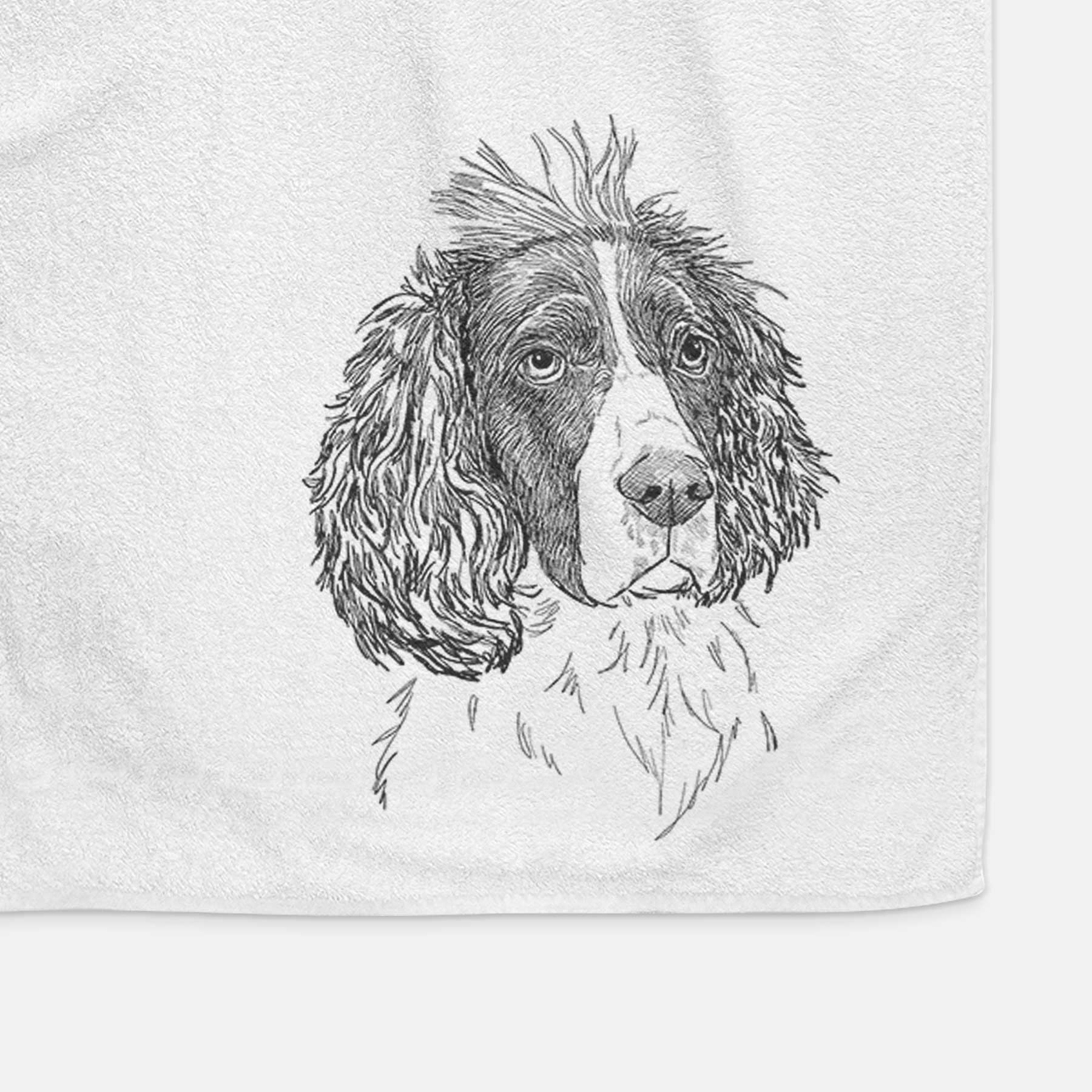 Doodled Fern the English Springer Spaniel Decorative Hand Towel