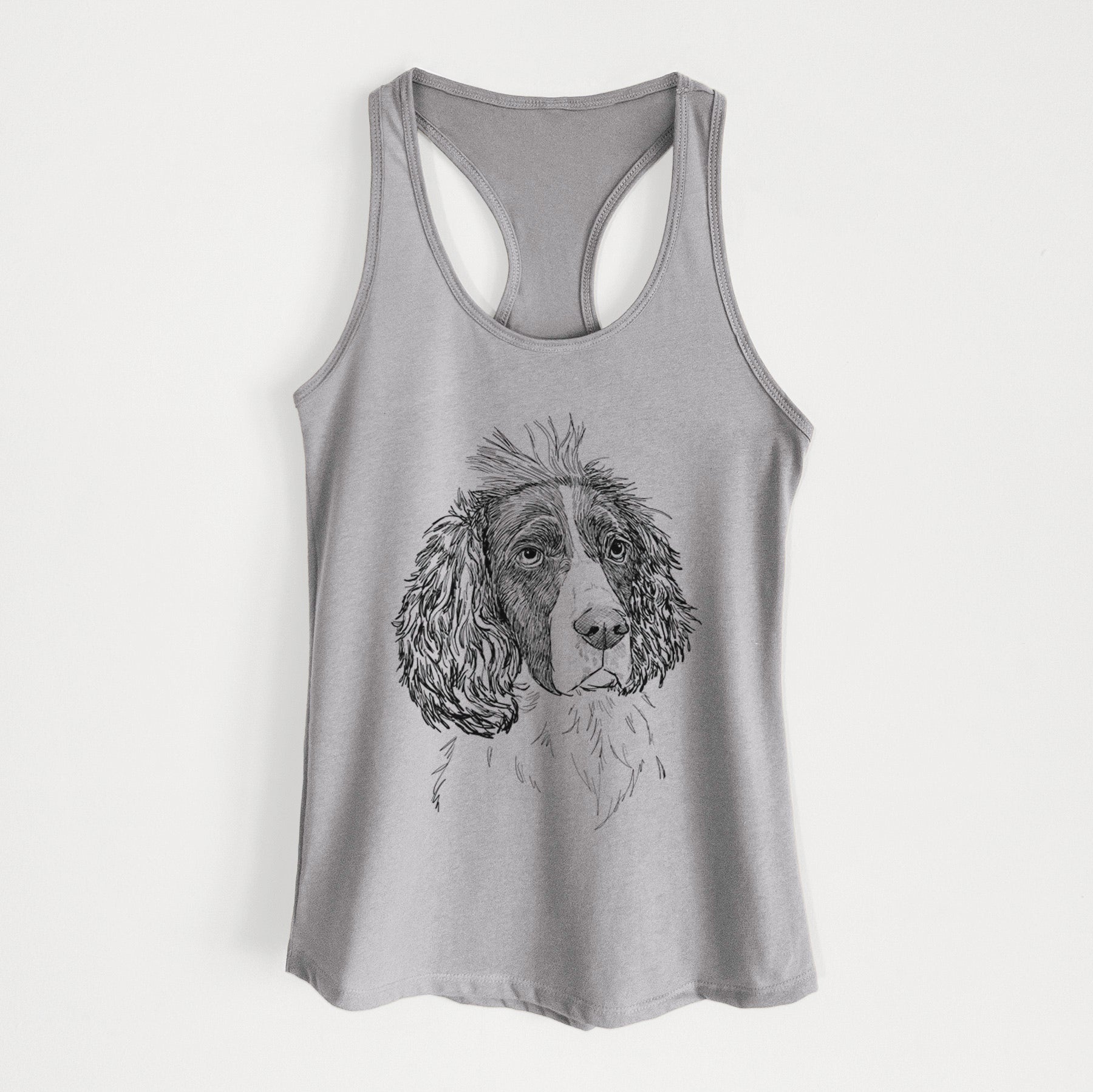 Doodled Fern the English Springer Spaniel - Women's Racerback Tanktop