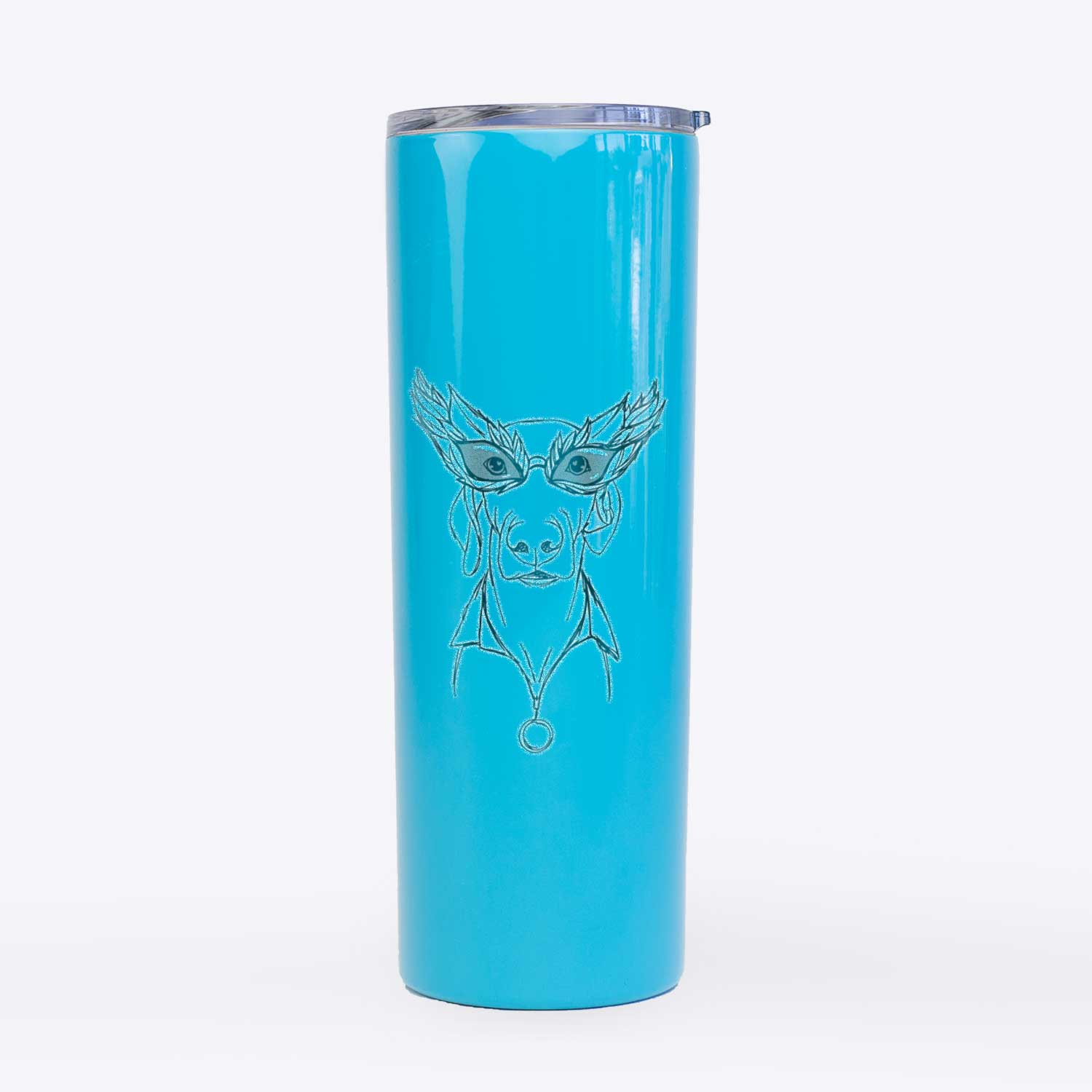 Doodled Fez E Weegles the Weimaraner - 20oz Skinny Tumbler