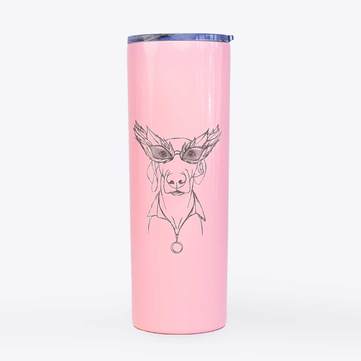 Doodled Fez E Weegles the Weimaraner - 20oz Skinny Tumbler