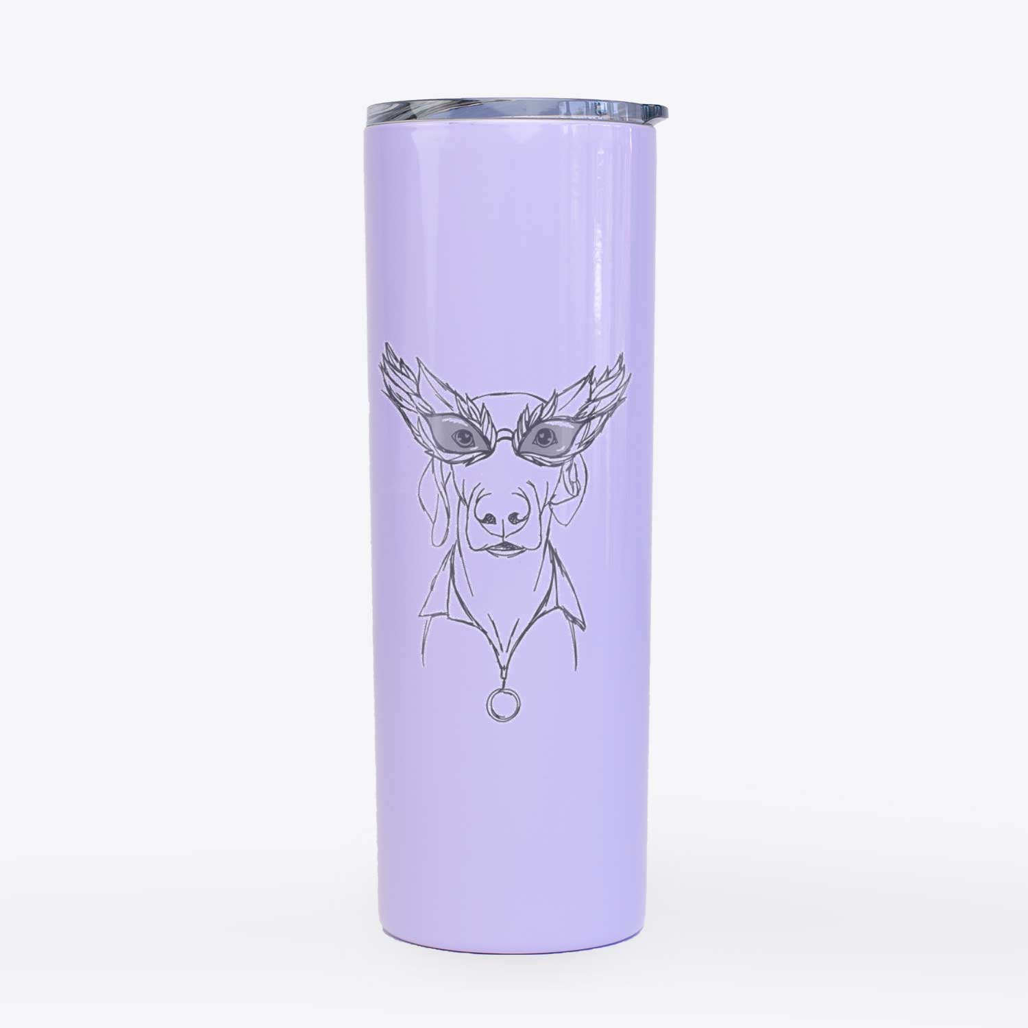 Doodled Fez E Weegles the Weimaraner - 20oz Skinny Tumbler