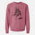 Doodled FiFi the Boston Terrier - Unisex Pigment Dyed Crew Sweatshirt