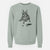 Doodled FiFi the Boston Terrier - Unisex Pigment Dyed Crew Sweatshirt