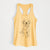 Doodled Finley the Golden Retriever Puppy - Women's Racerback Tanktop