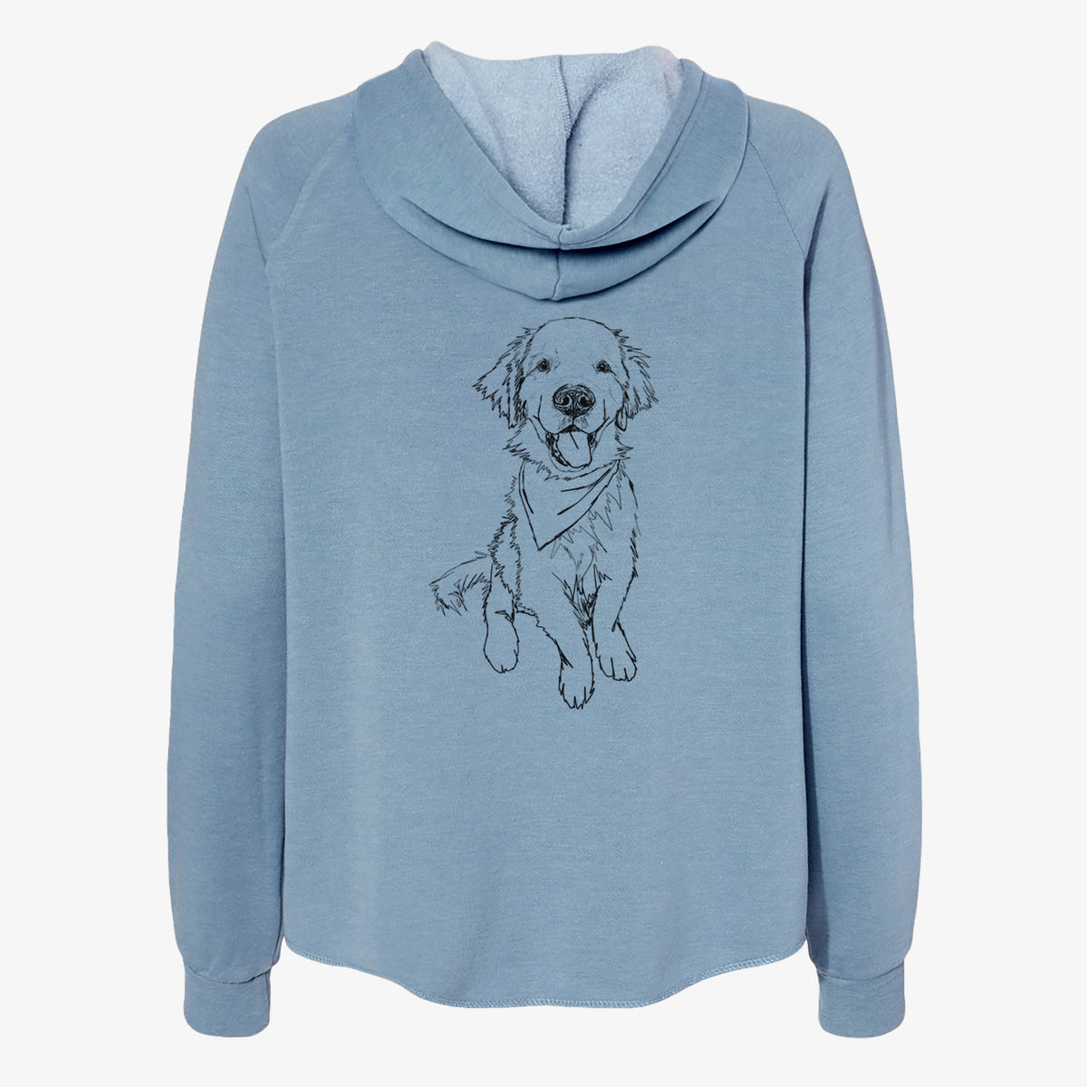 Doodled Finley the Golden Retriever Puppy - Women's Cali Wave Zip-Up Sweatshirt