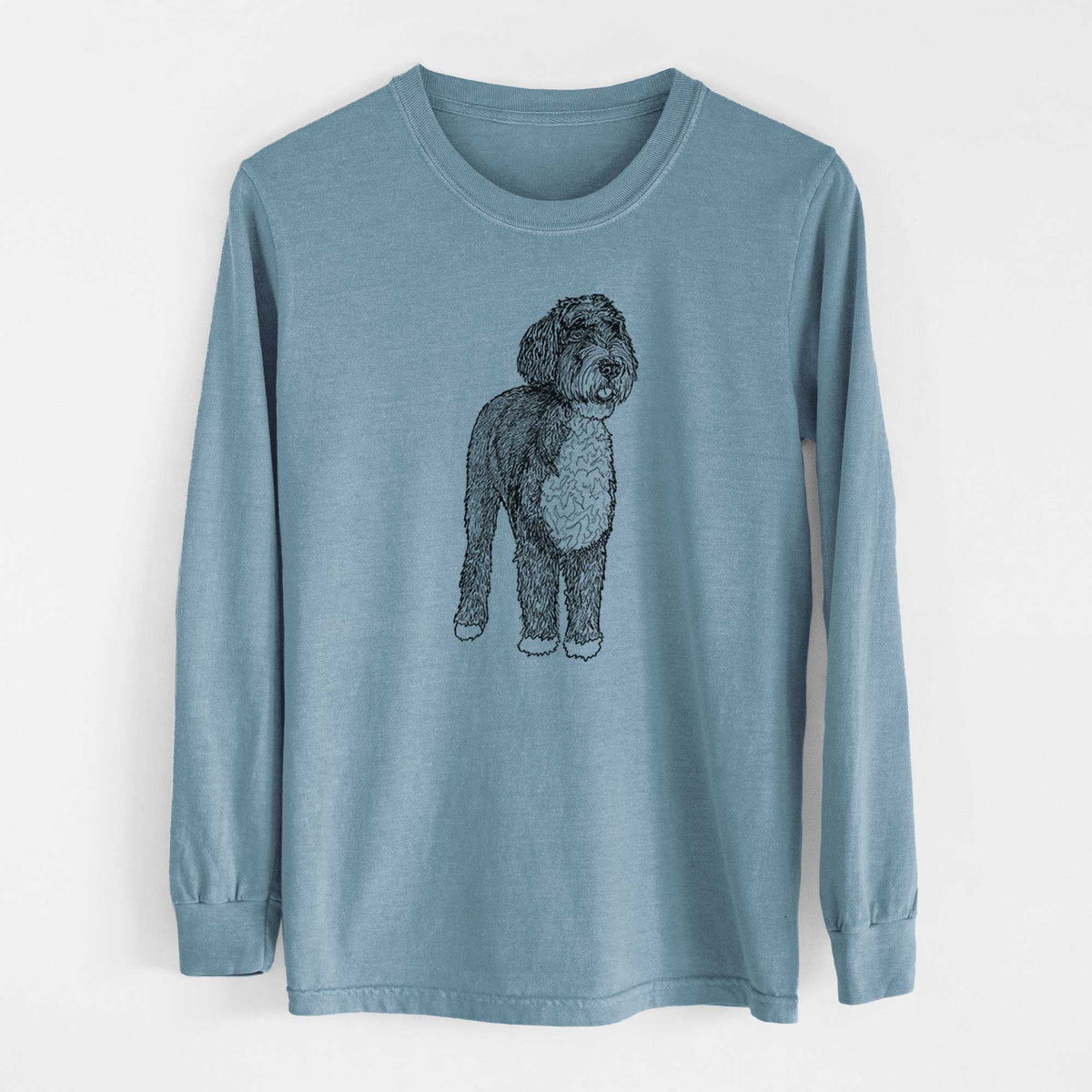 Doodled Finn the Bernedoodle - Heavyweight 100% Cotton Long Sleeve